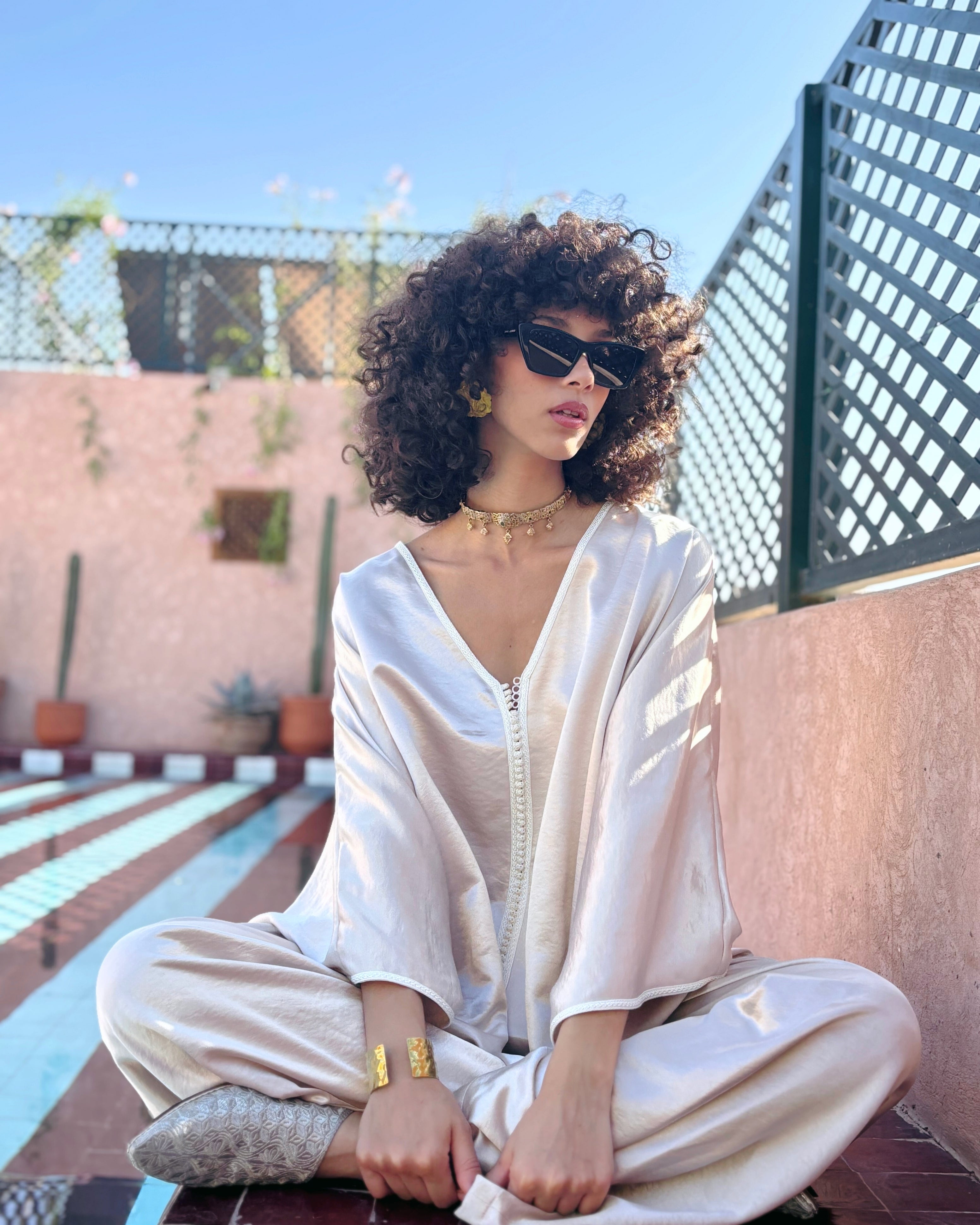 ENZO TWO-PIECE SATIN SET