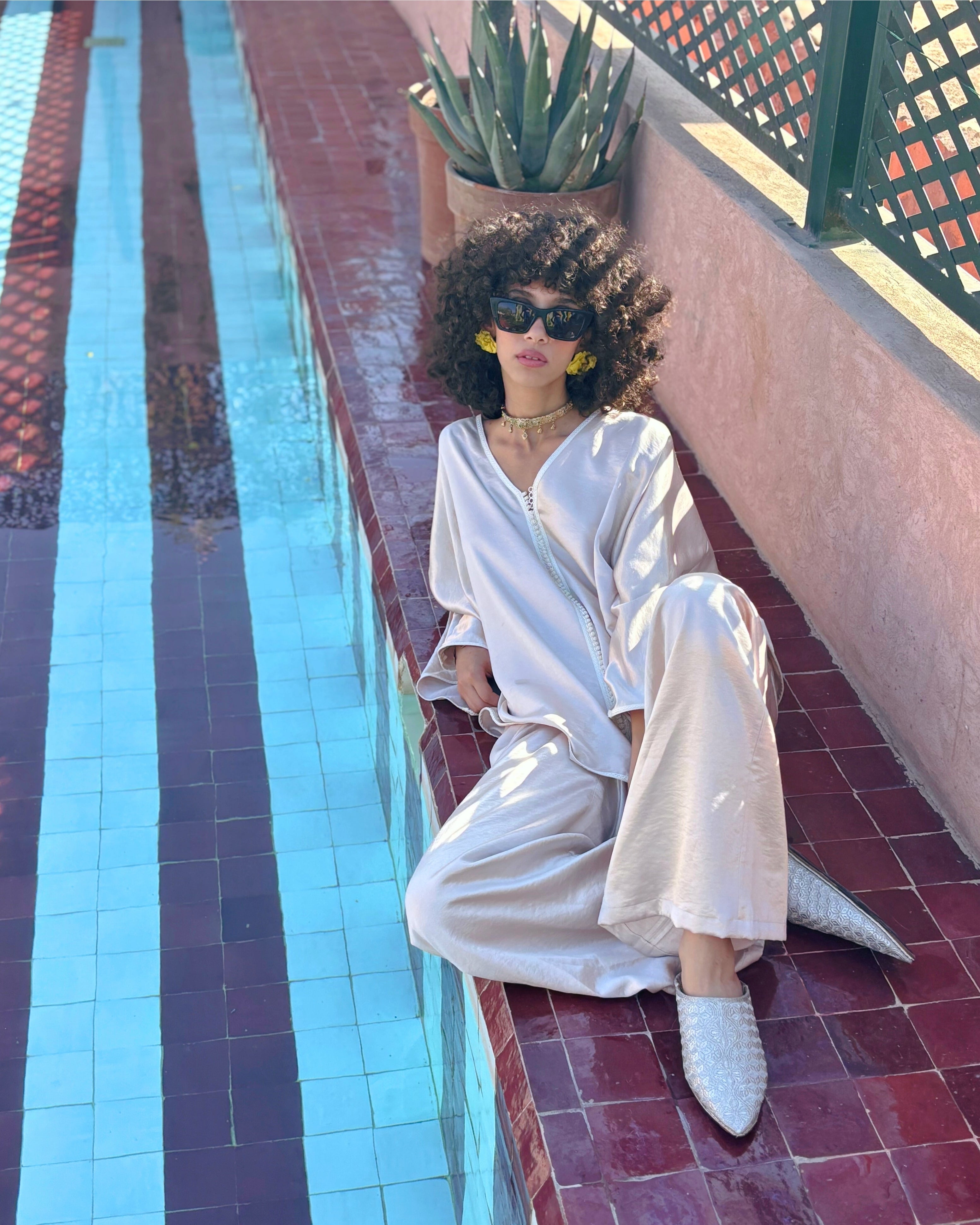 ENZO TWO-PIECE SATIN SET