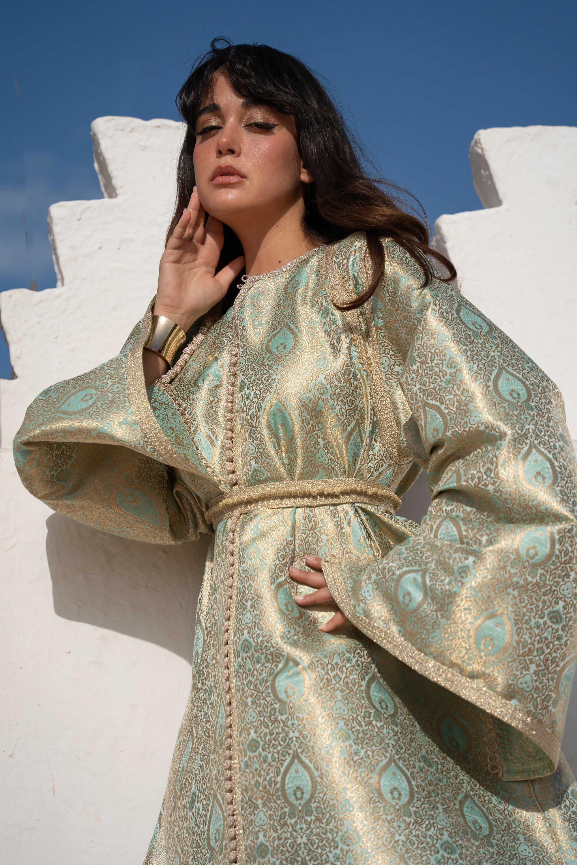JALILA SILK BROCADE KAFTAN