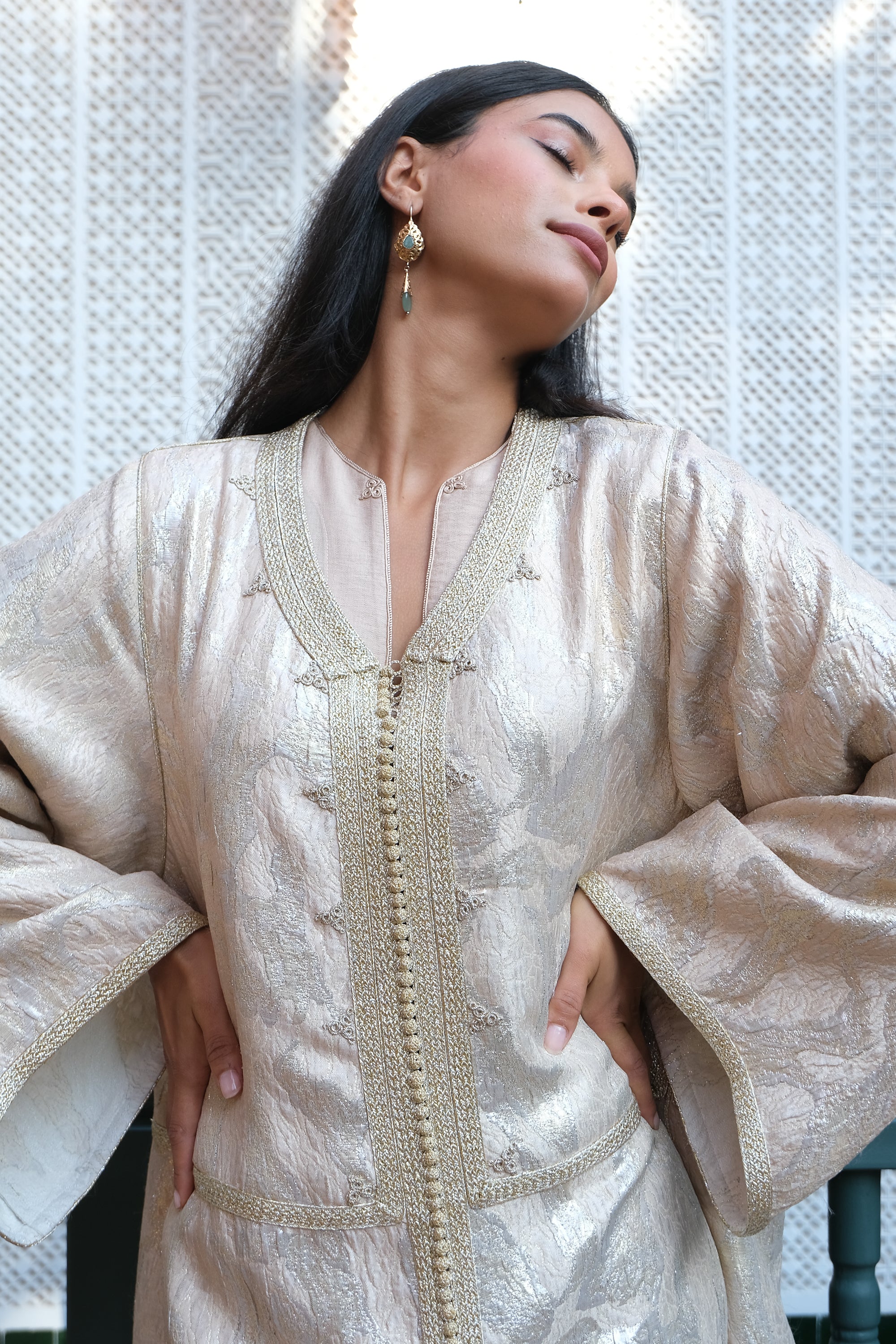 KOUSMI SILK BROCADE KAFTAN