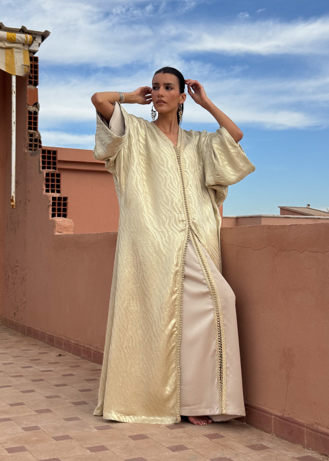 RADIYA TWO-PIECE SILK KAFTAN