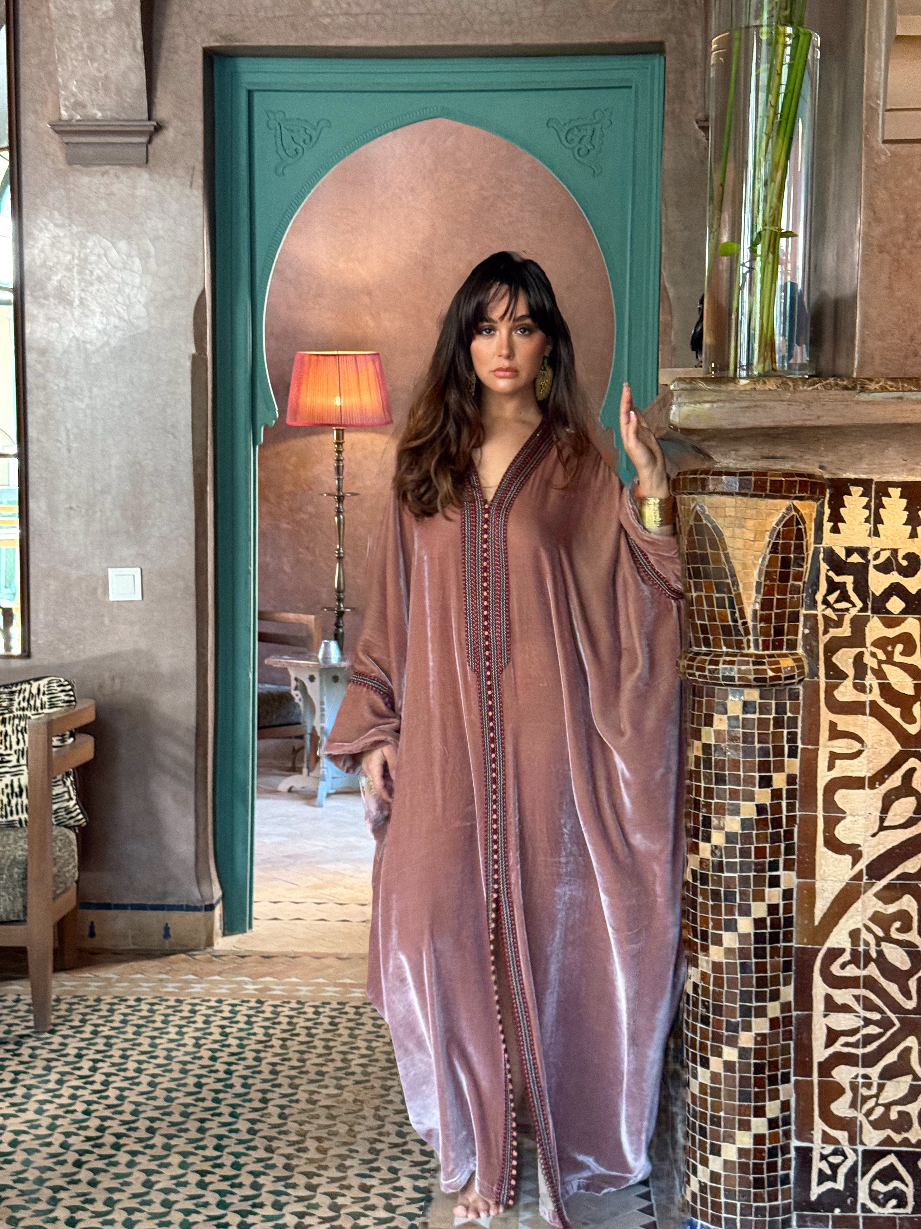 JOOD SILK VELVET KAFTAN