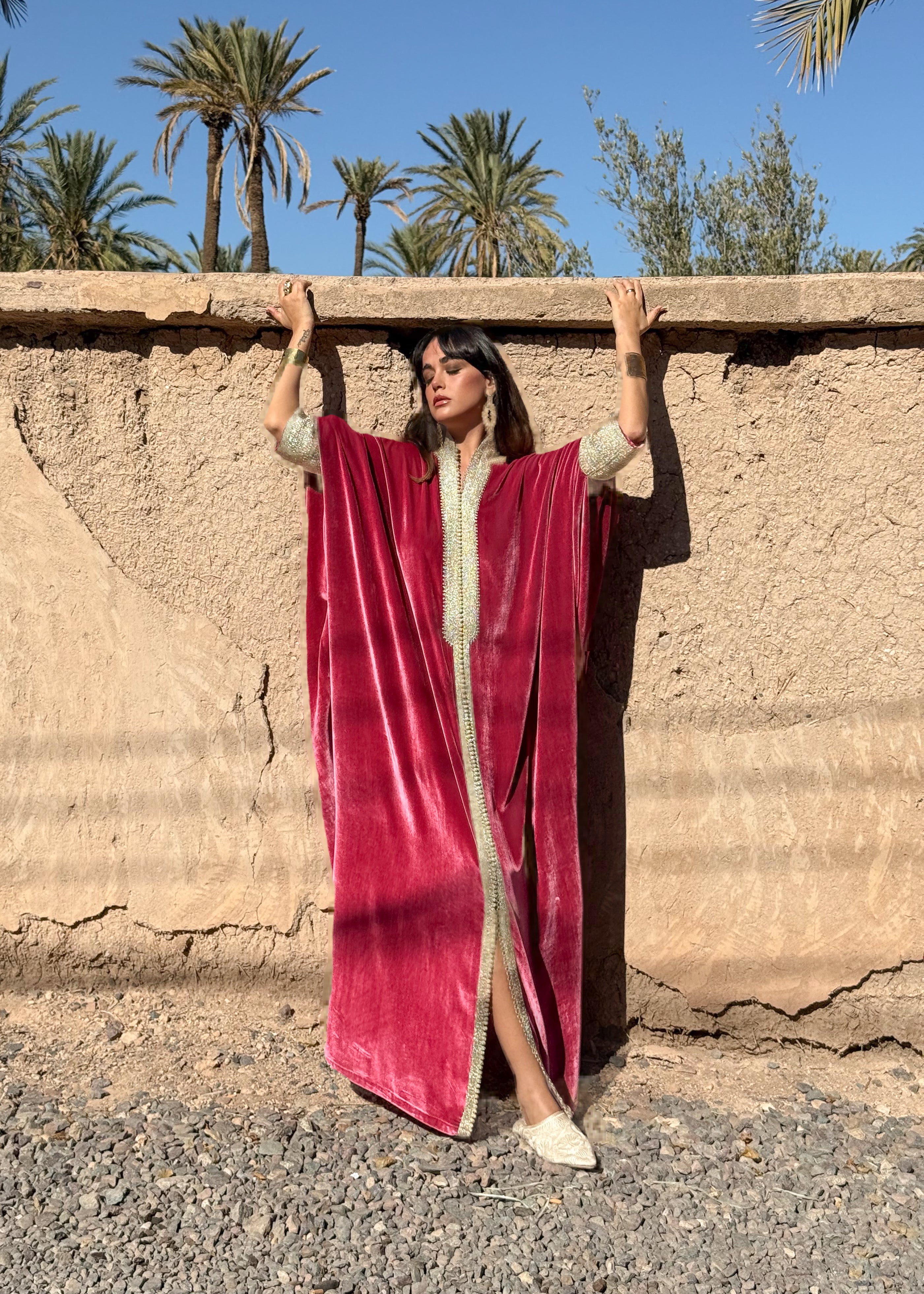 NAYA SILK VELVET KAFTAN