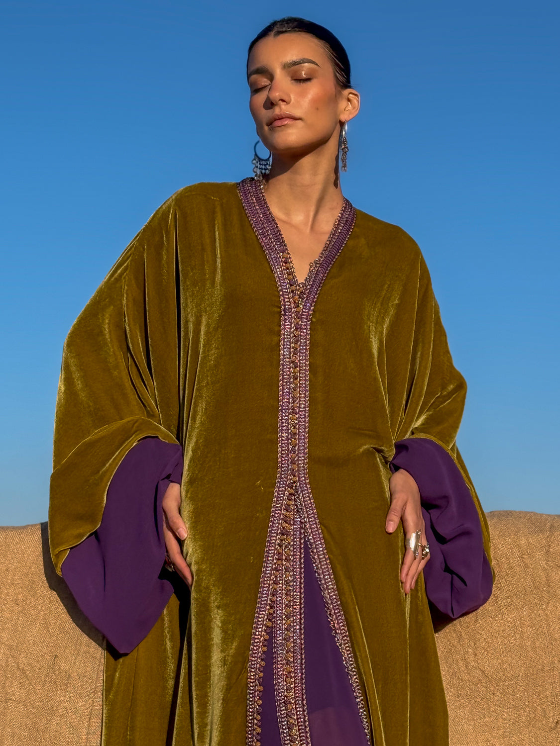 SULTAN TWO-PIECE SILK VELVET KAFTAN