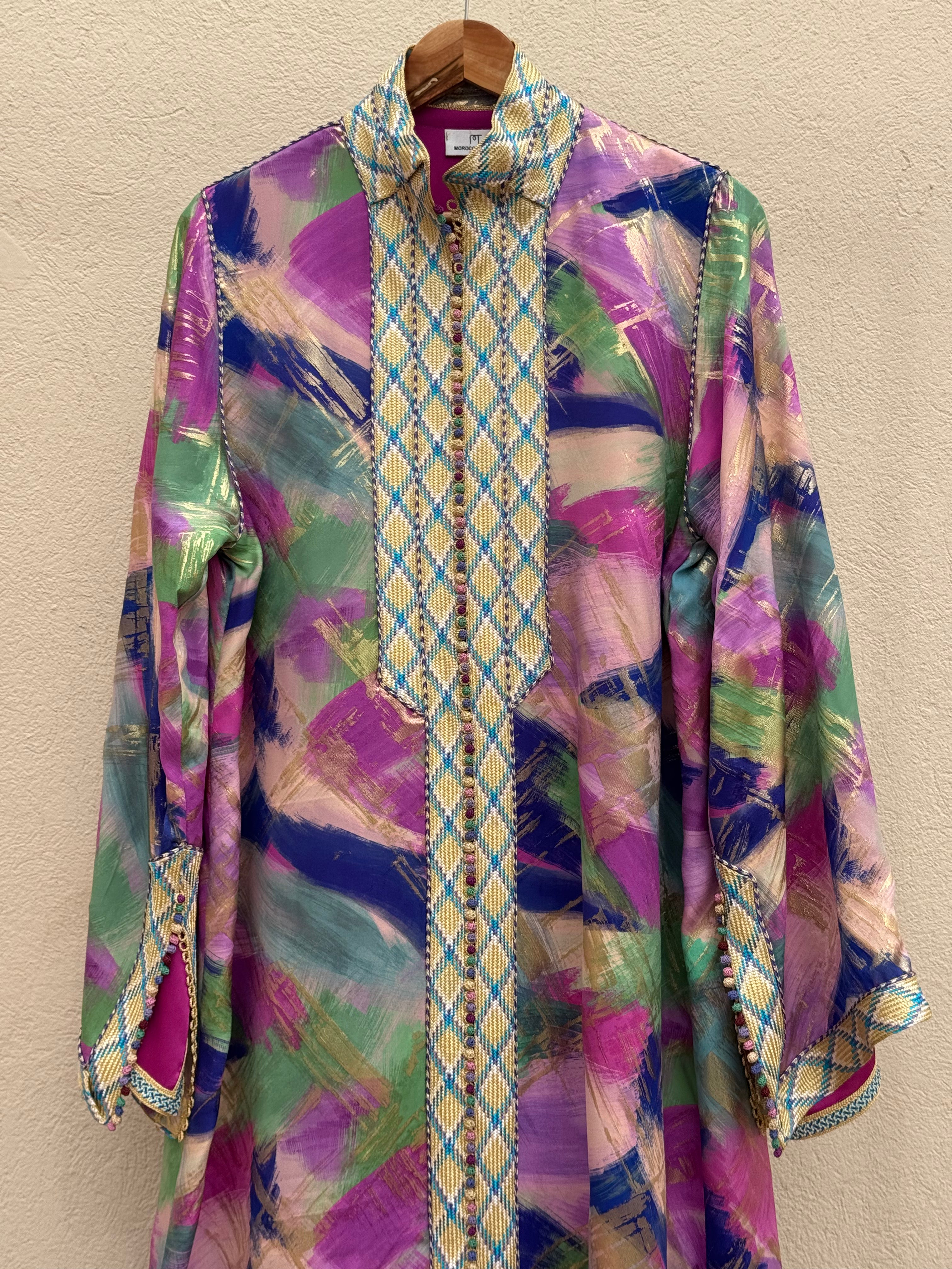 FARHANA TWO-PIECE SILK KAFTAN