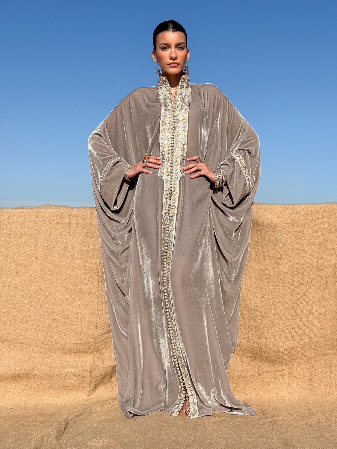 SEITA SILK VELVET KAFTAN