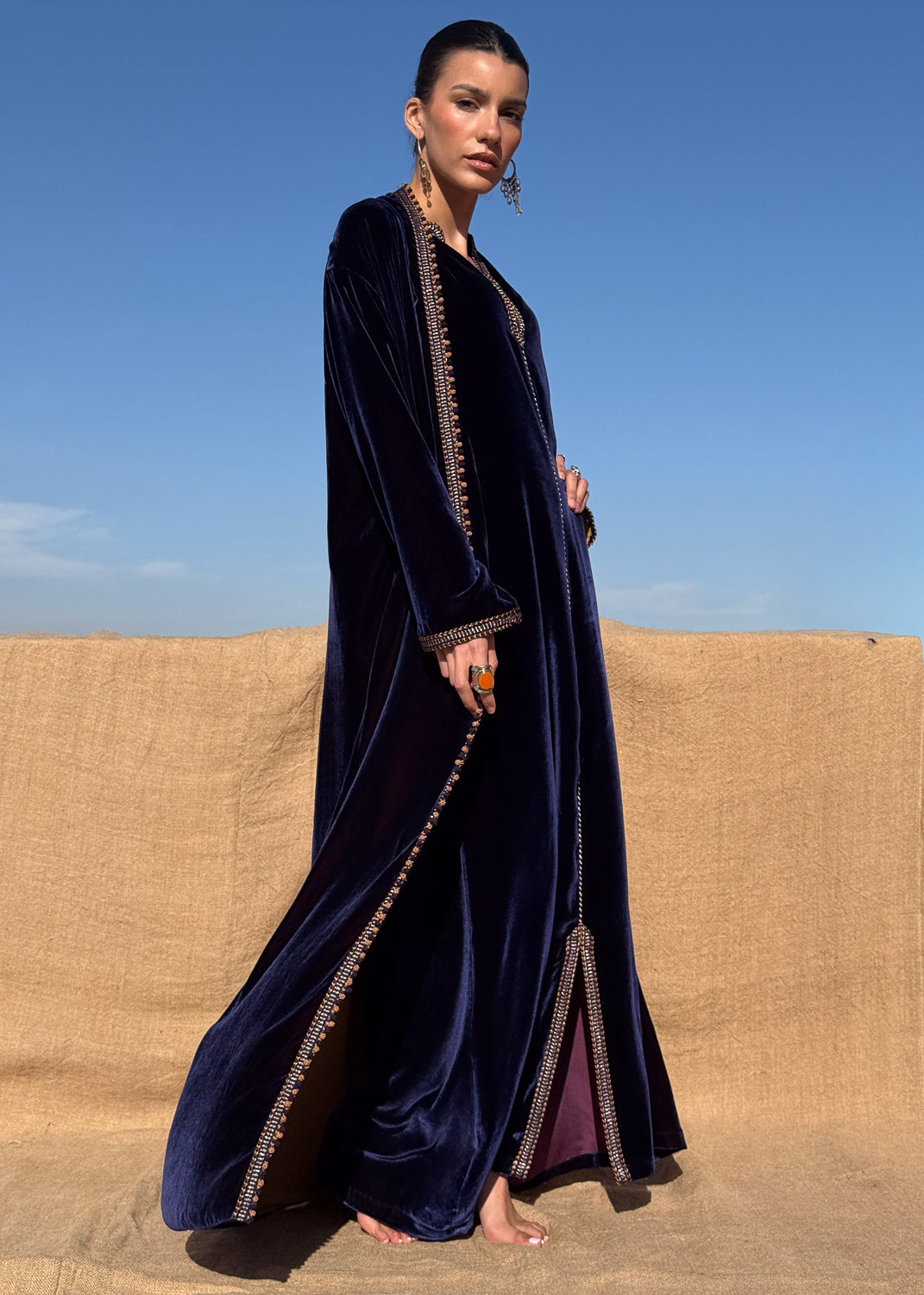 ITO TWO-PIECE SILK VELVET KAFTAN