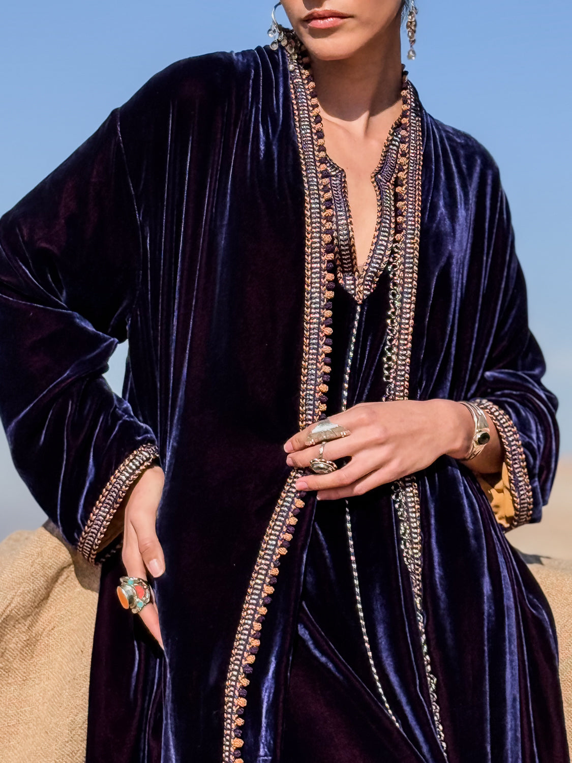 ITO TWO-PIECE SILK VELVET KAFTAN