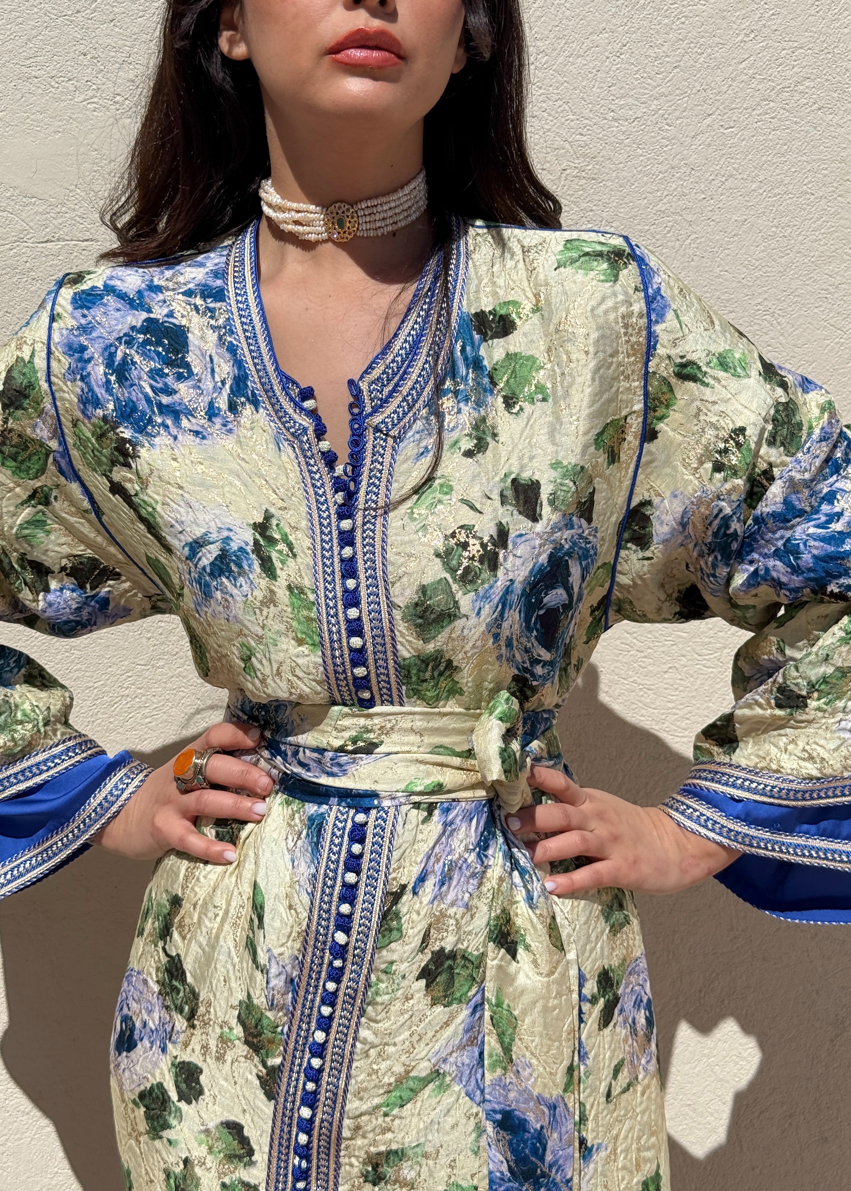 SAMYA TWO-PIECE SILK KAFTAN