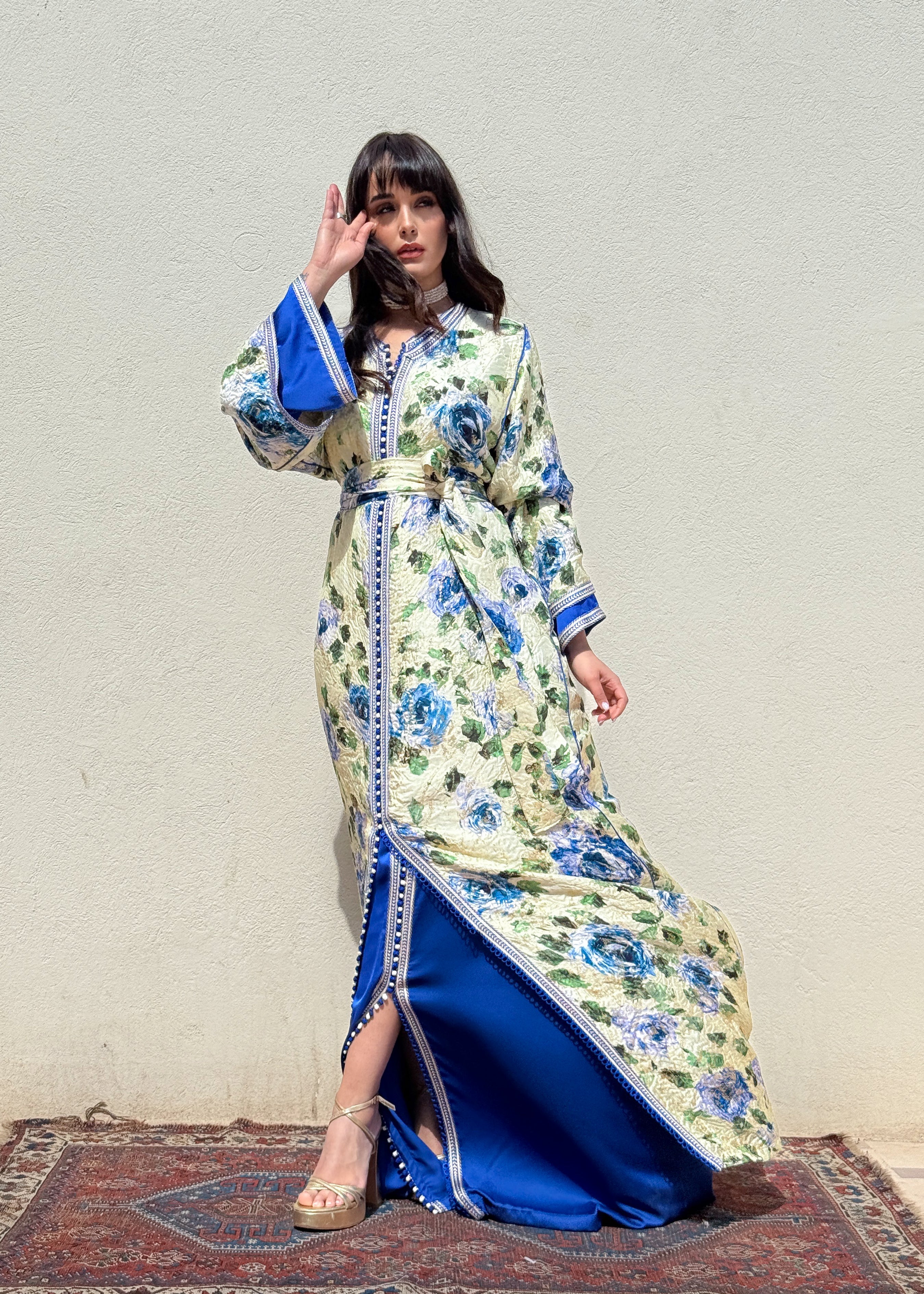 SAMYA TWO-PIECE SILK KAFTAN