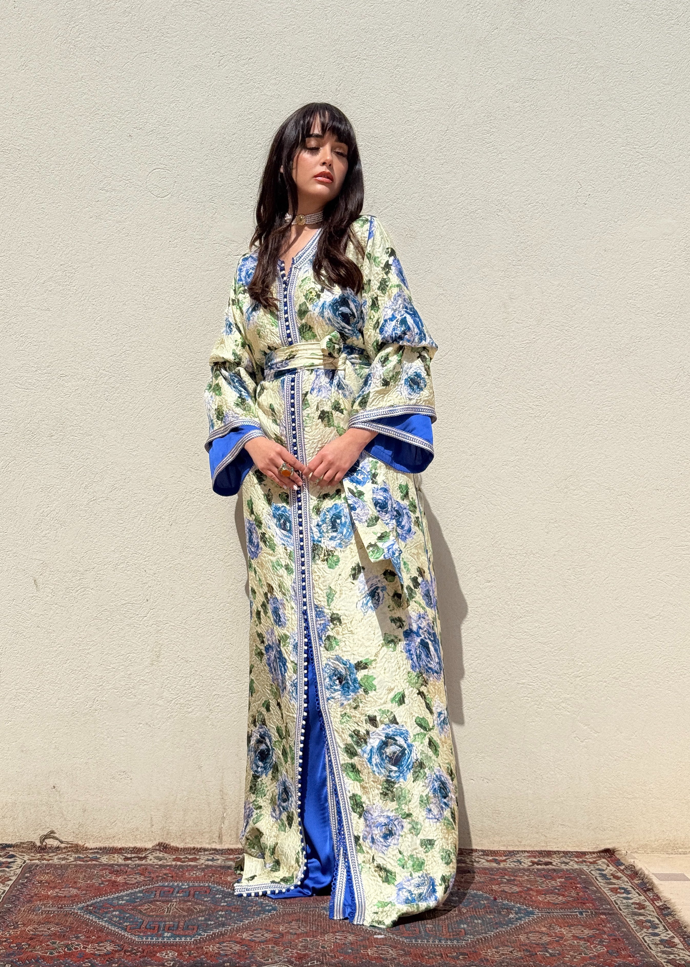 SAMYA TWO-PIECE SILK KAFTAN