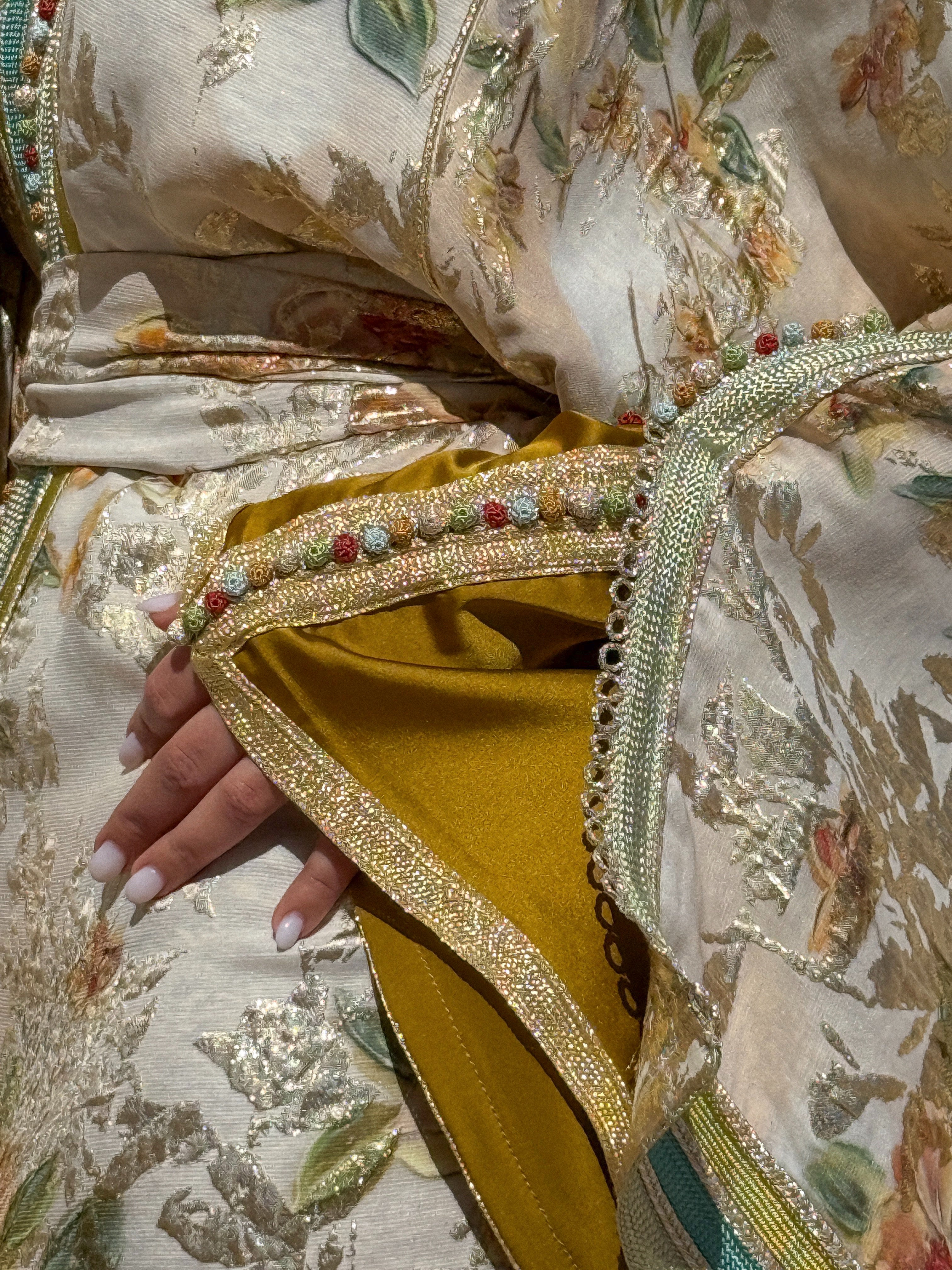 SALIME TWO-PIECE SILK KAFTAN