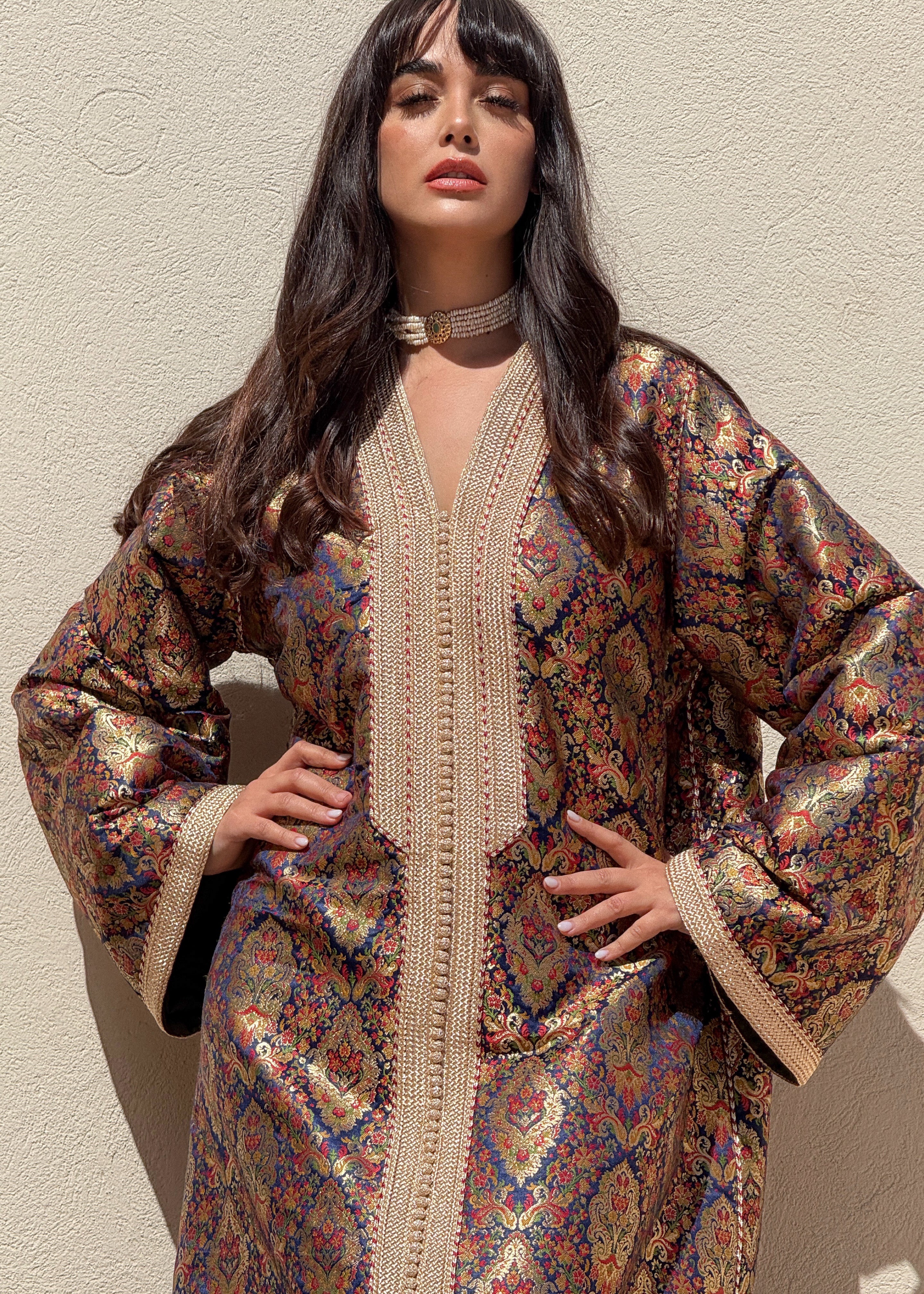 LINA SILK BROCADE KAFTAN