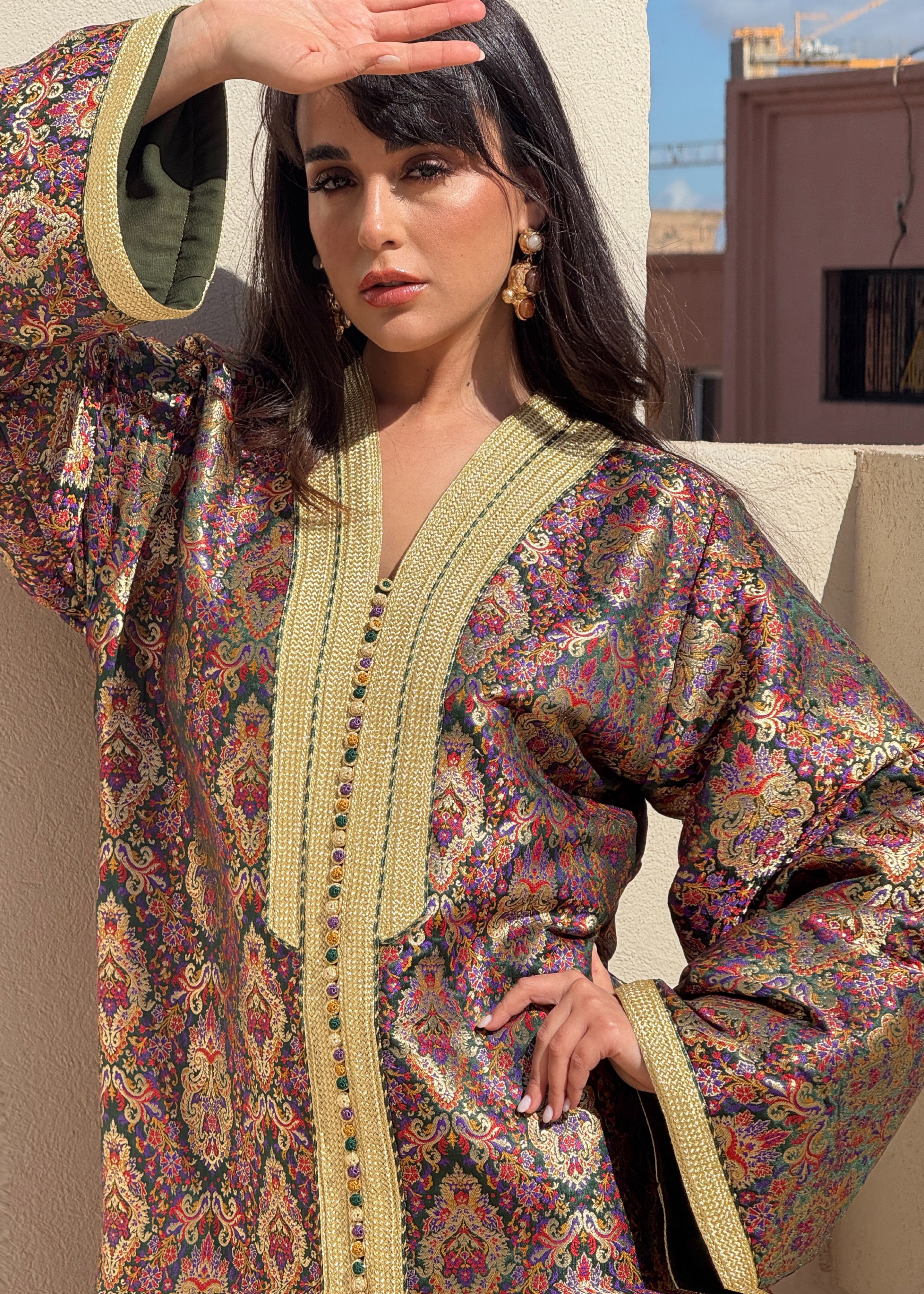 JOUDIA SILK BROCADE KAFTAN