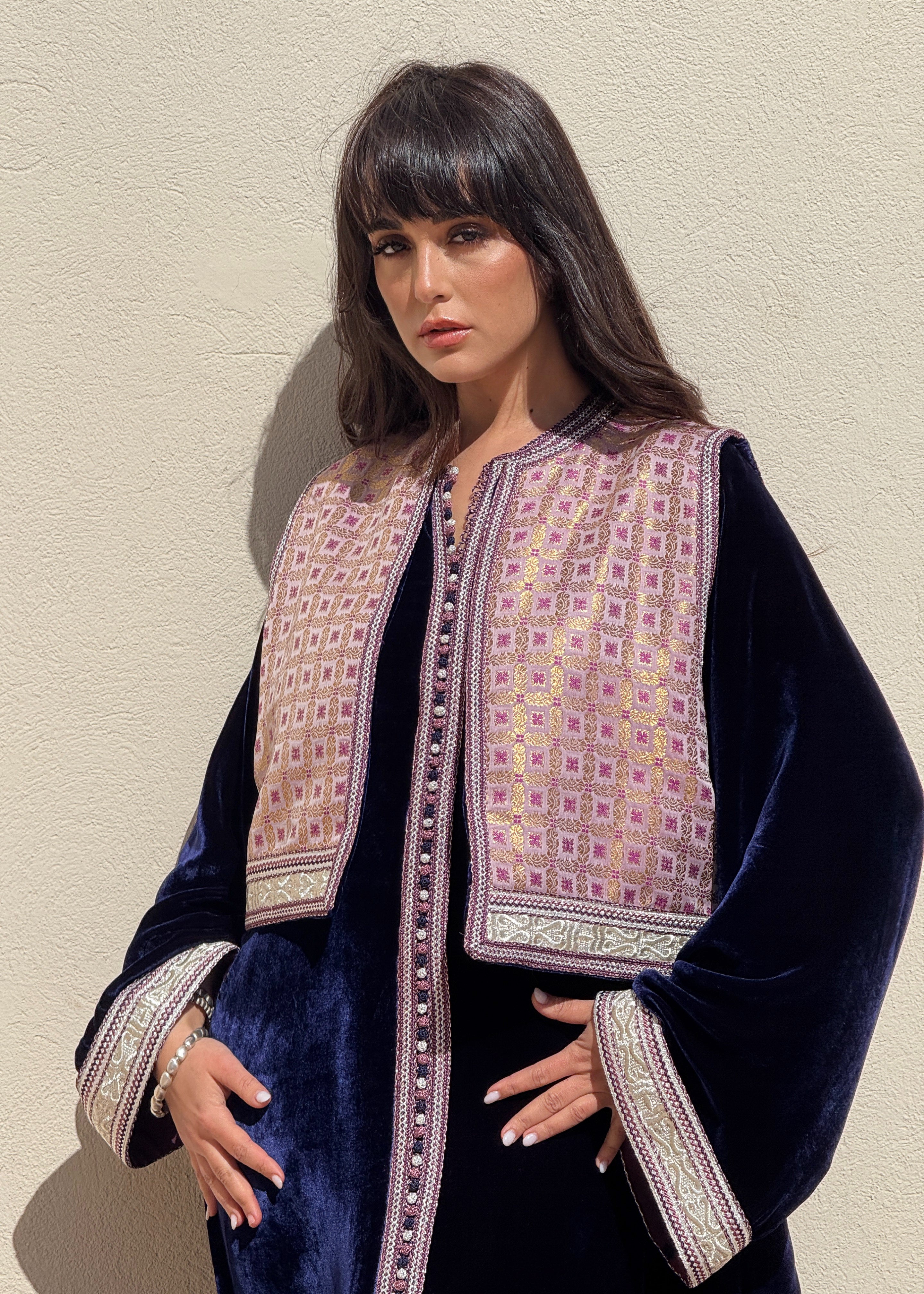 SINDA VELVET KAFTAN & GILET