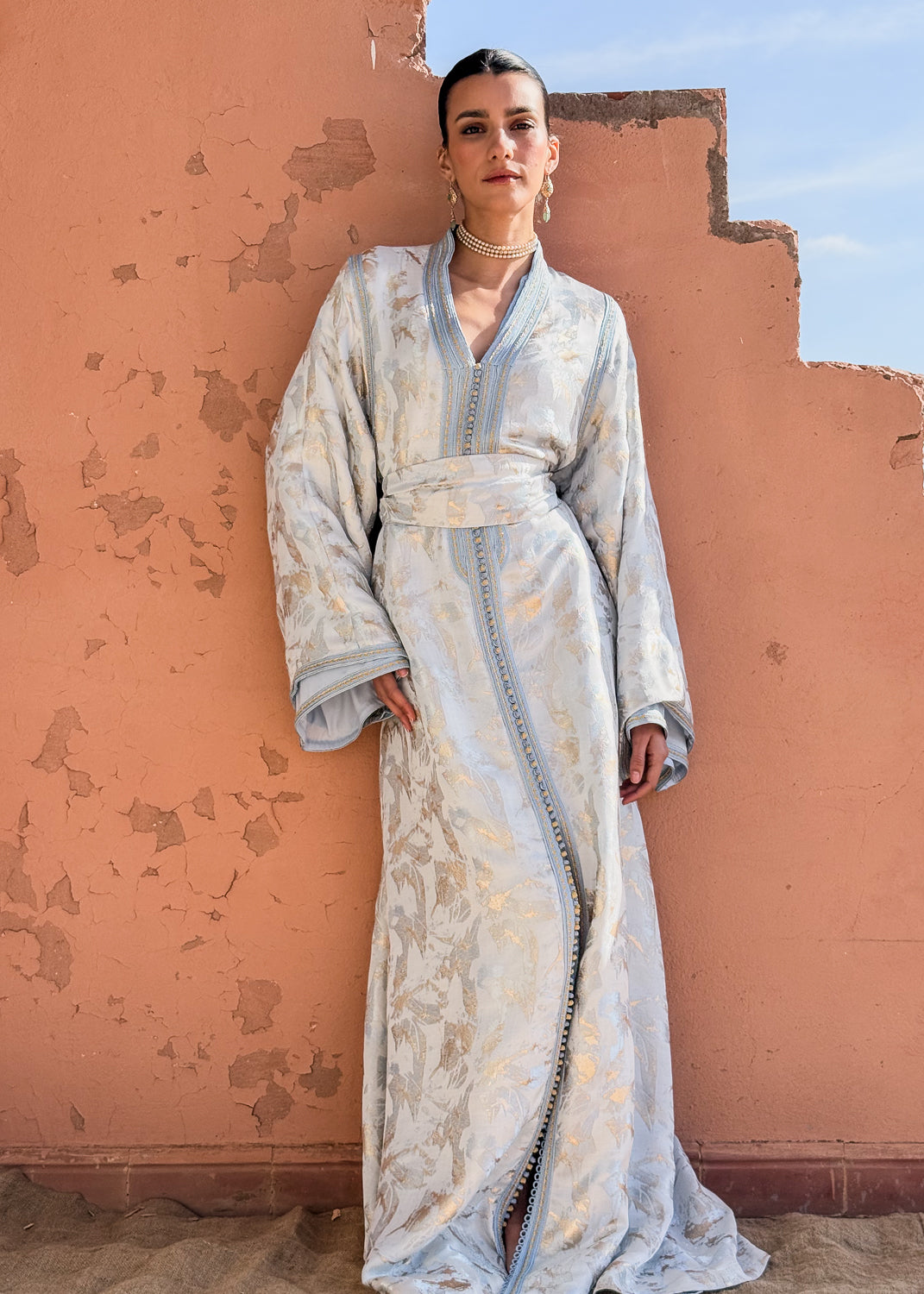 ALANOUD TWO-PIECE SILK KAFTAN