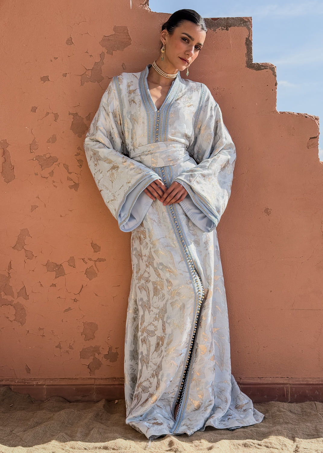 ALANOUD TWO-PIECE SILK KAFTAN