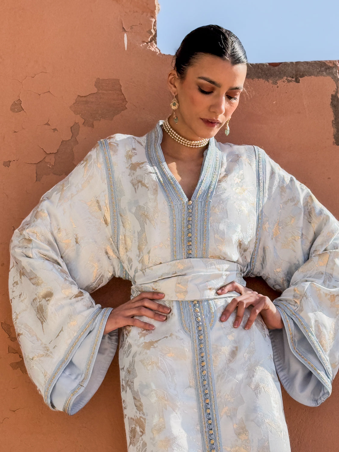 ALANOUD TWO-PIECE SILK KAFTAN