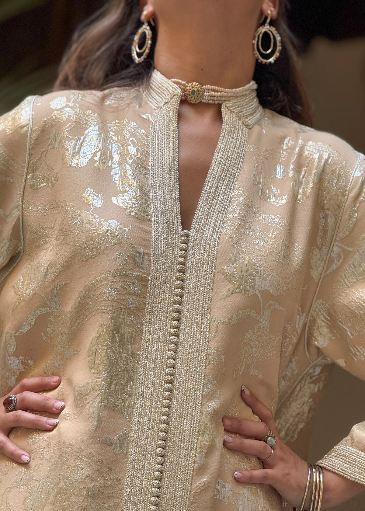Esra Jacquard Kaftan by Moroccan Touch