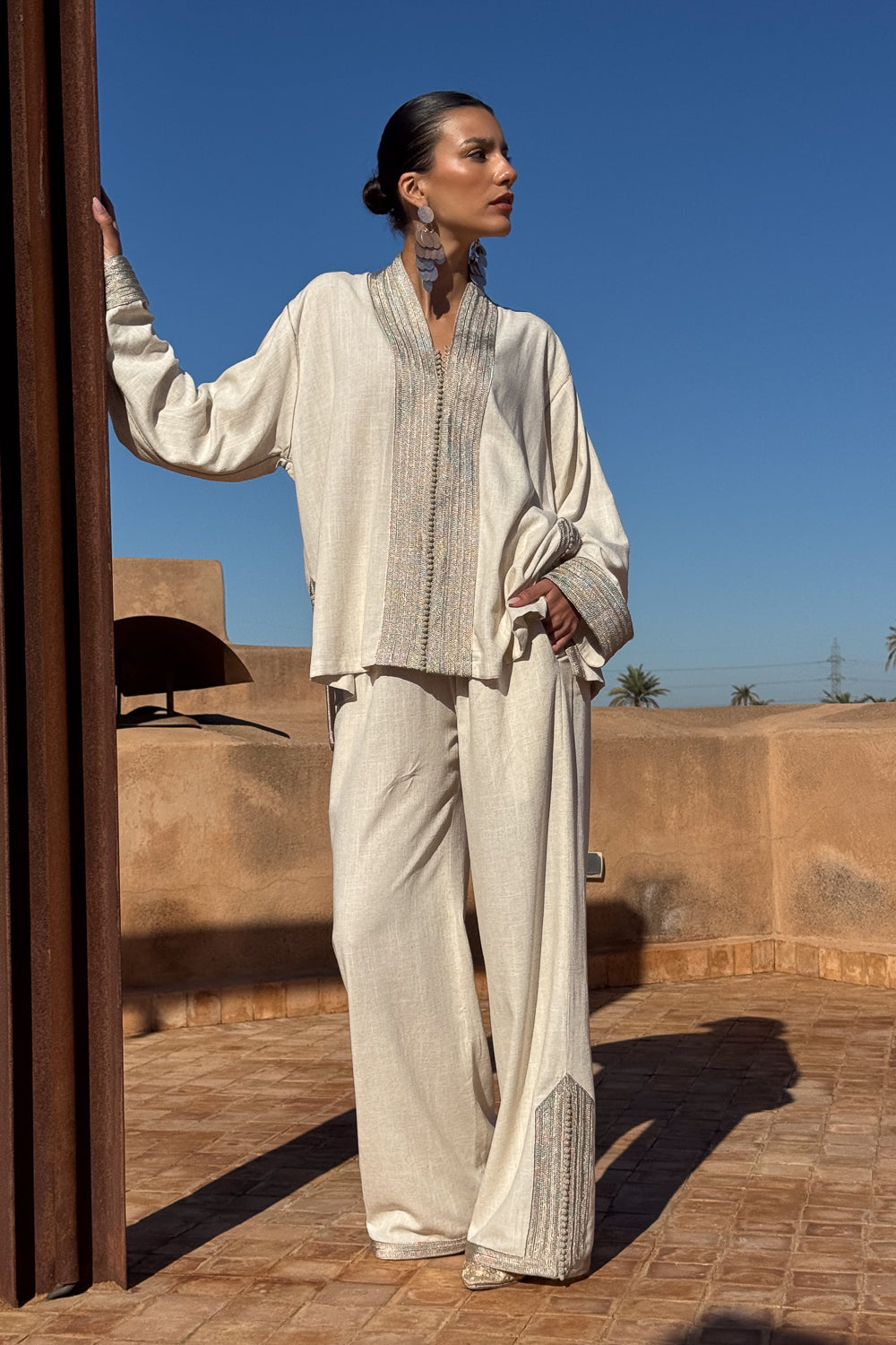 NAZIM LINEN MATCHING SET