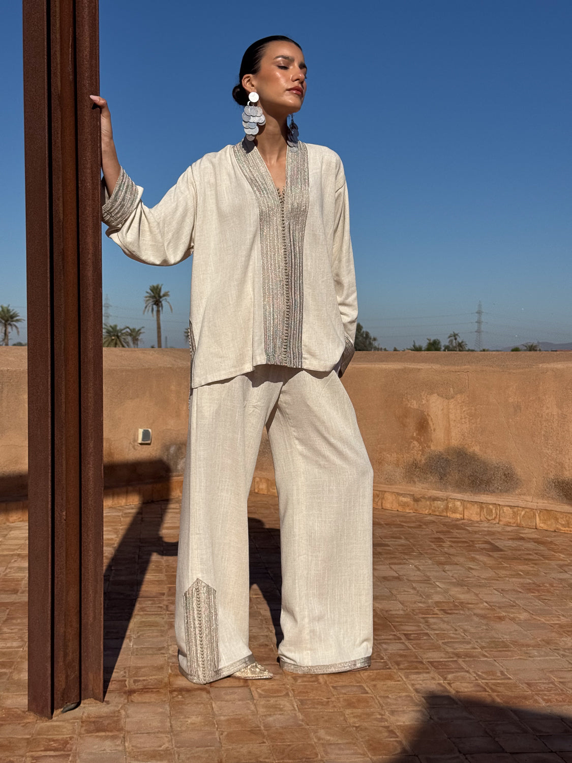 NAZIM LINEN MATCHING SET