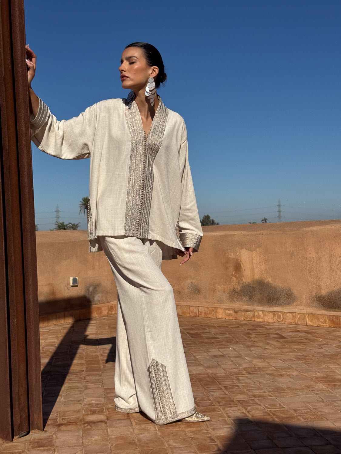 NAZIM LINEN MATCHING SET