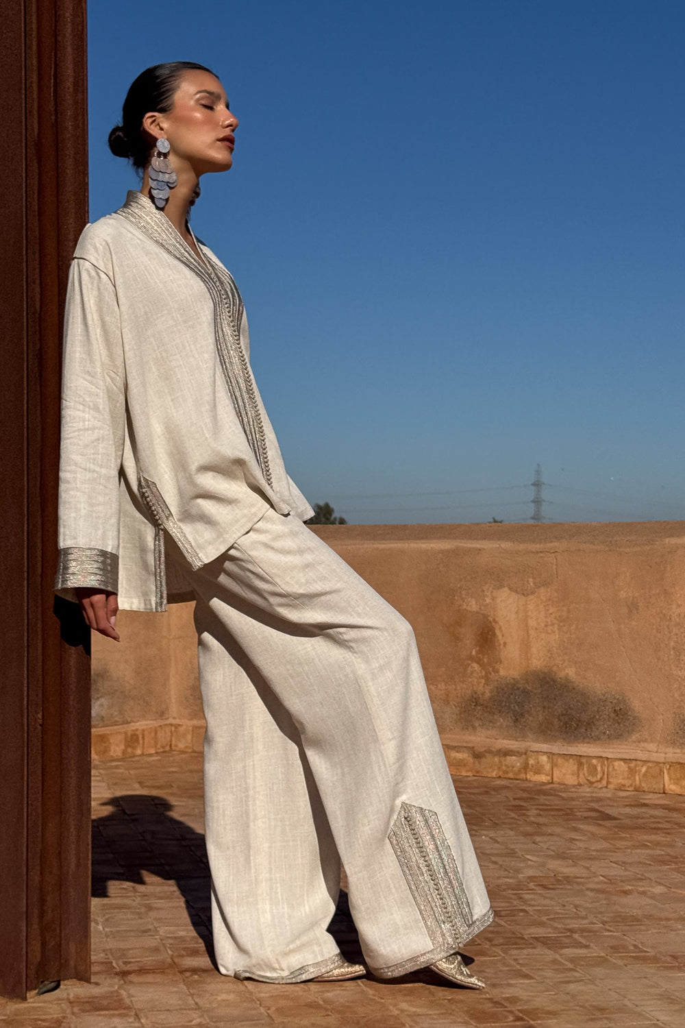 NAZIM LINEN MATCHING SET
