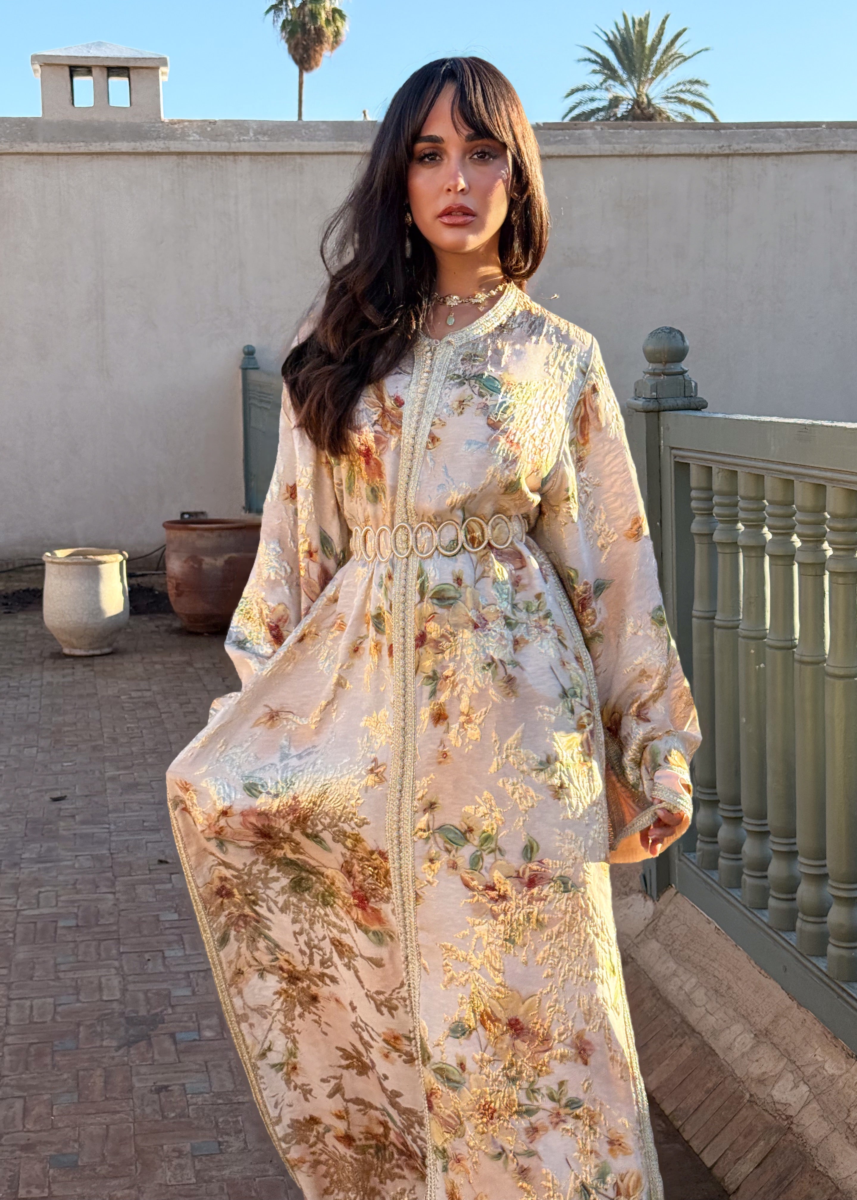 HESSA SILK TWO-PIECE KAFTAN