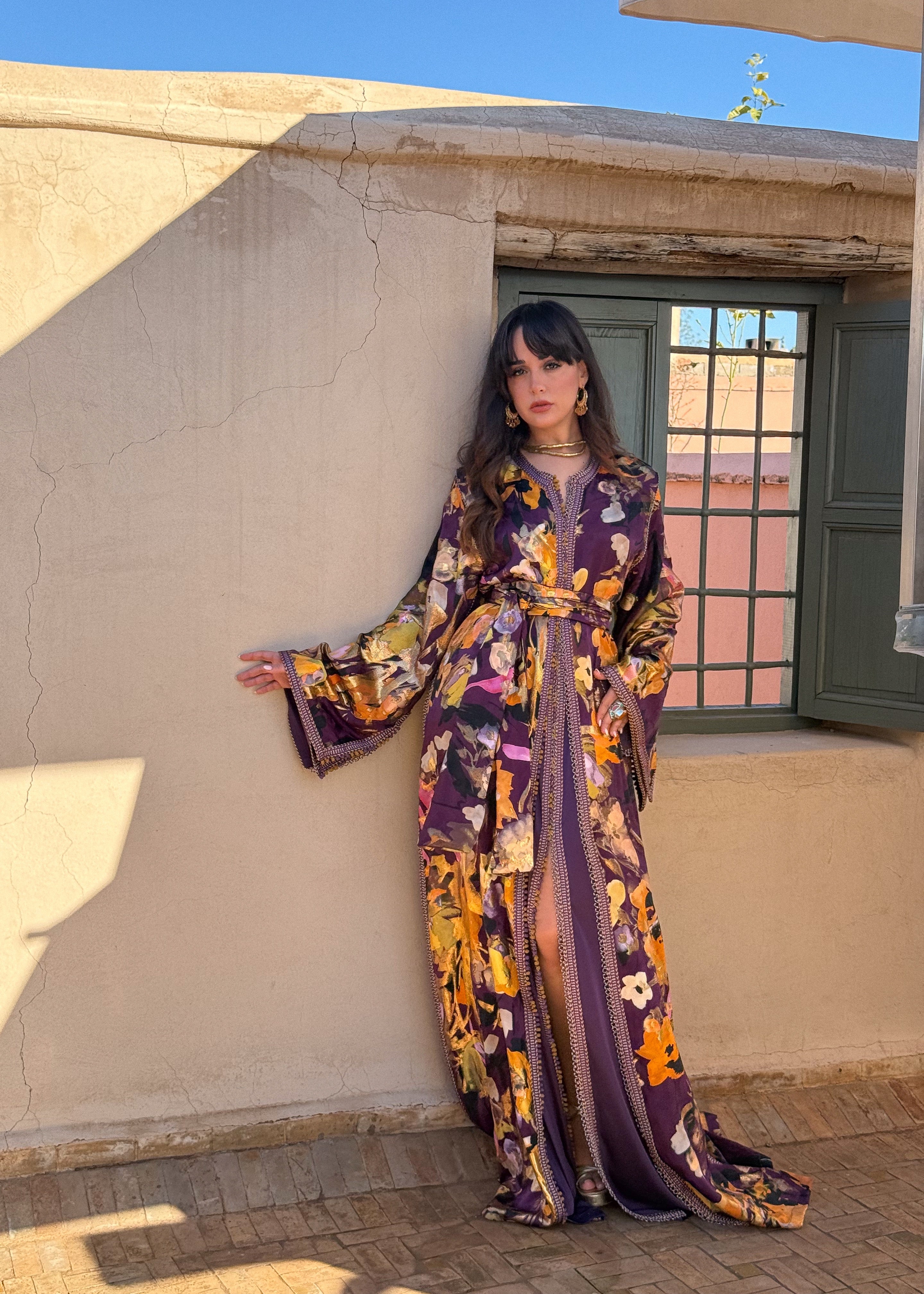 DALAL TWO-PIECE SILK KAFTAN