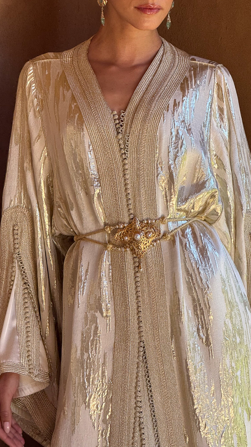 AMINA TWO-PIECE SILK KAFTAN