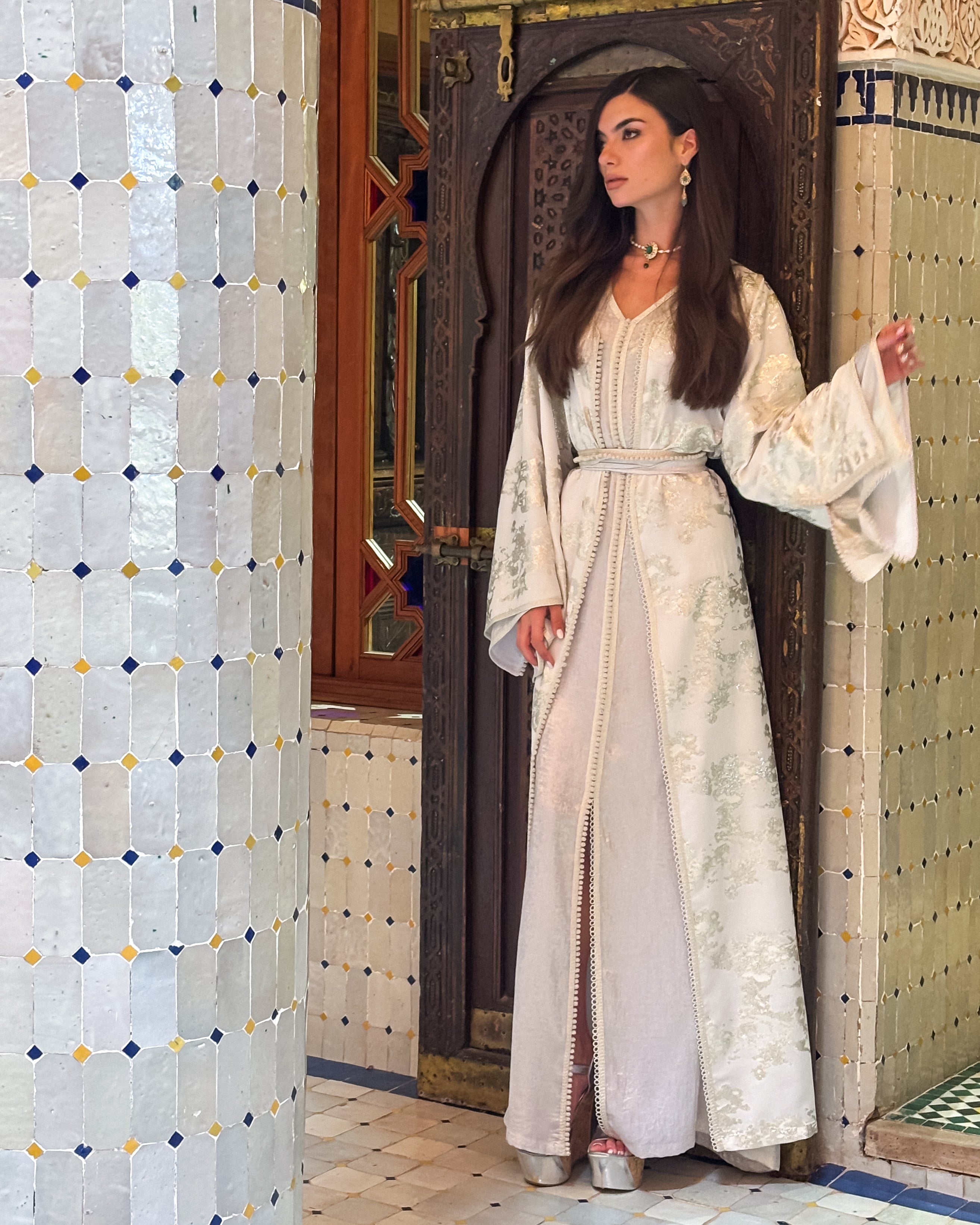 HANA TWO-PIECE BROCADE KAFTAN