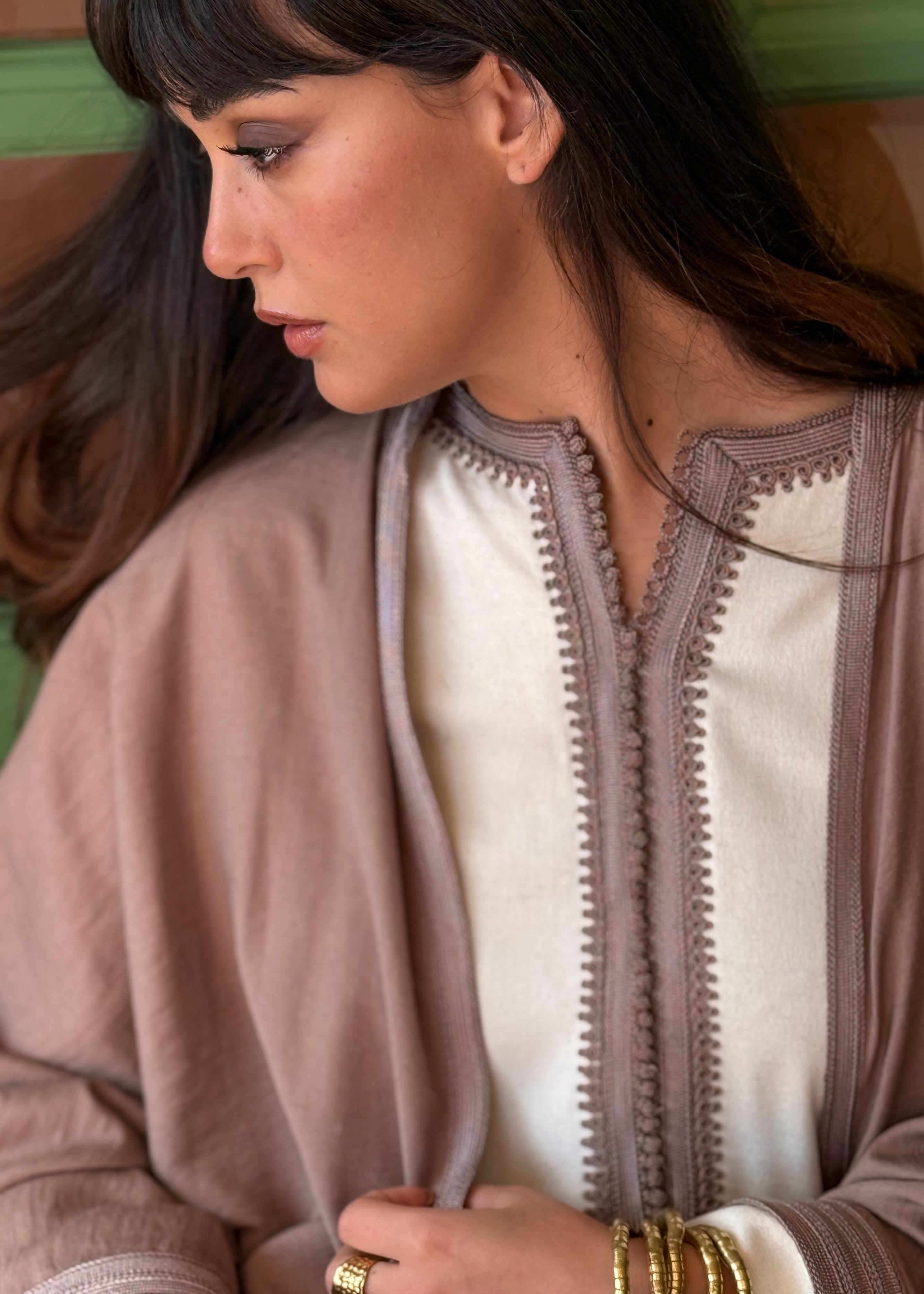 DIMAH TWO-PIECE LINEN SET HAND EMBROIDERED