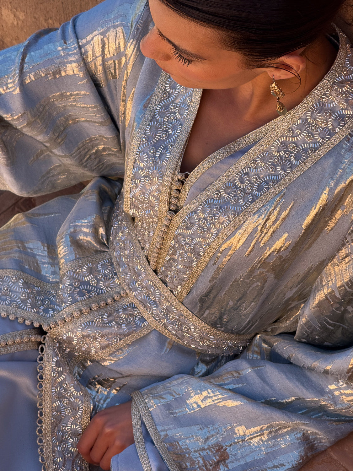 ILHAM TWO-PIECE BEADED KAFTAN
