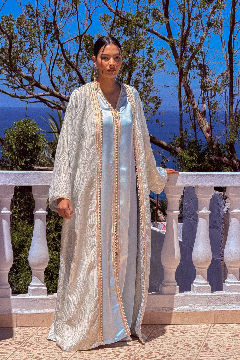 KHALISAH TWO-PIECE SILK KAFTAN