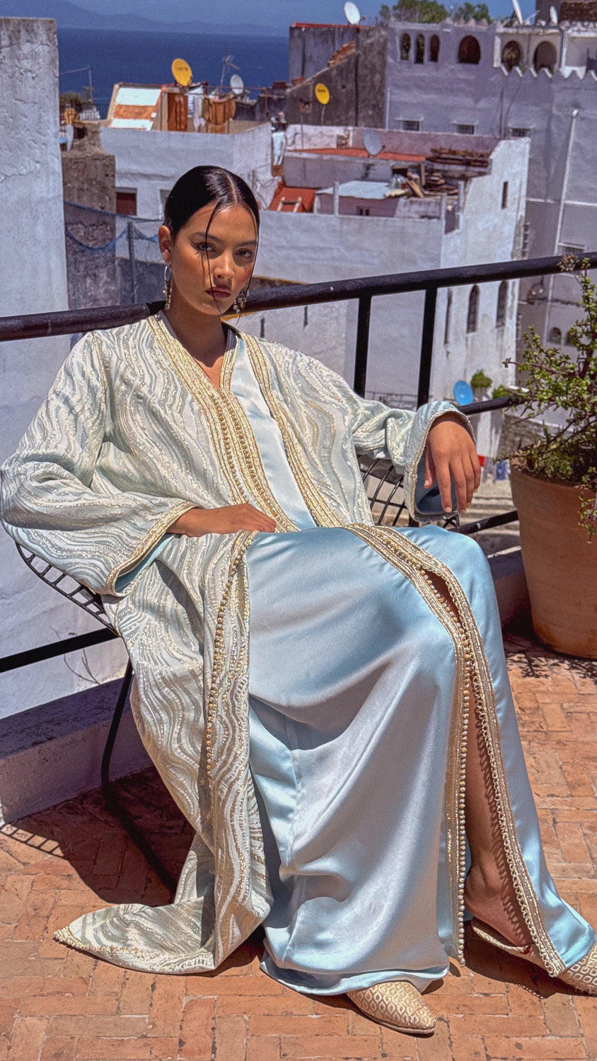 KHALISAH TWO-PIECE SILK KAFTAN