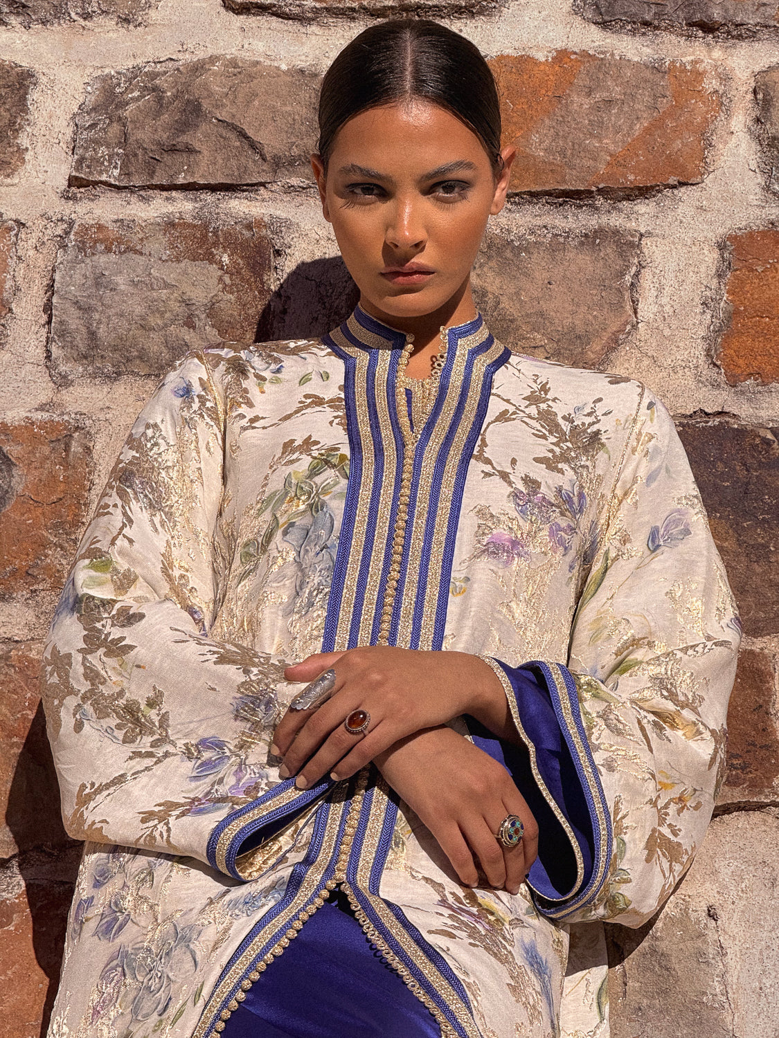 ELYA TWO-PIECE SILK KAFTAN