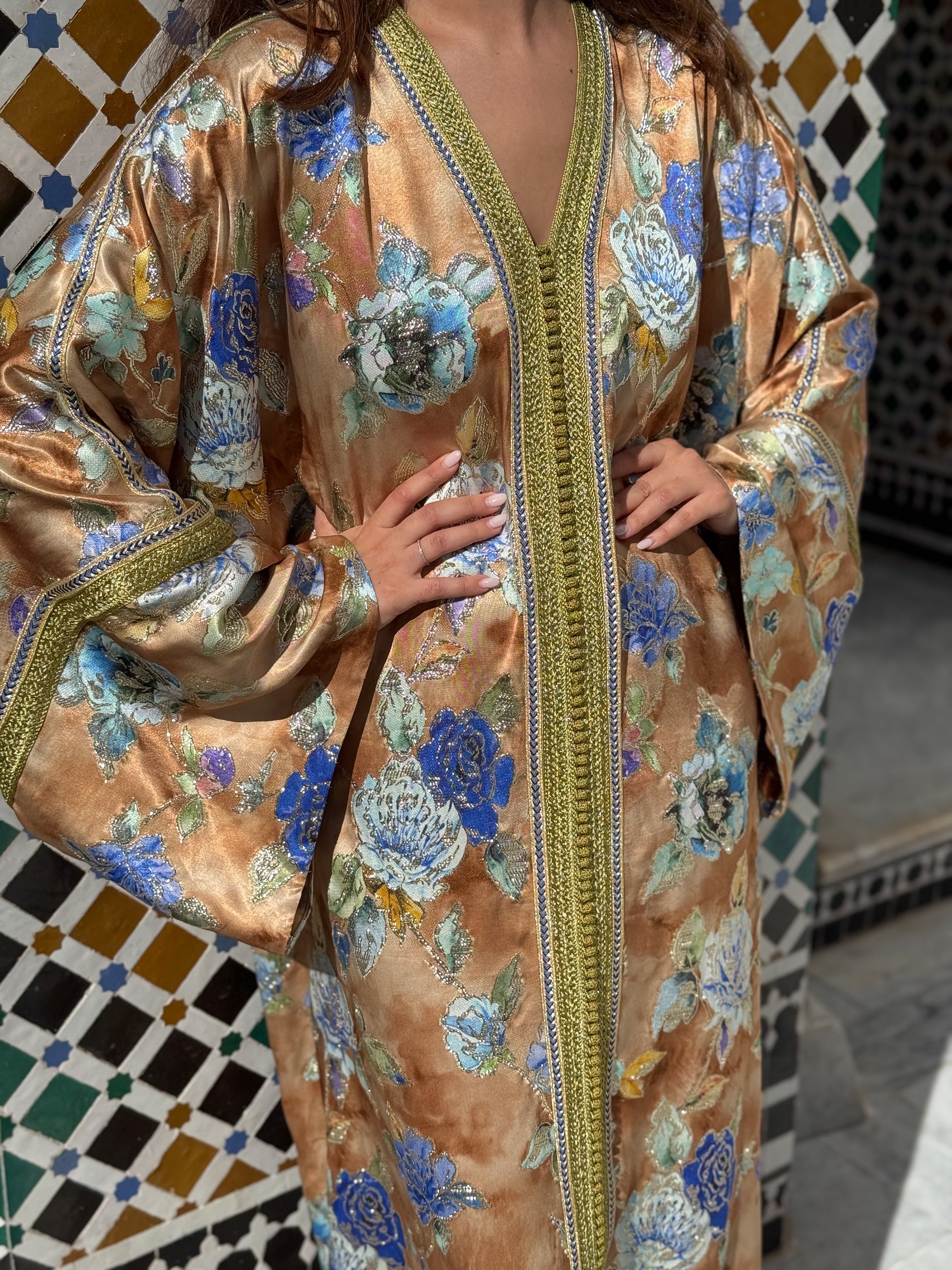 LILA FLORAL KAFTAN