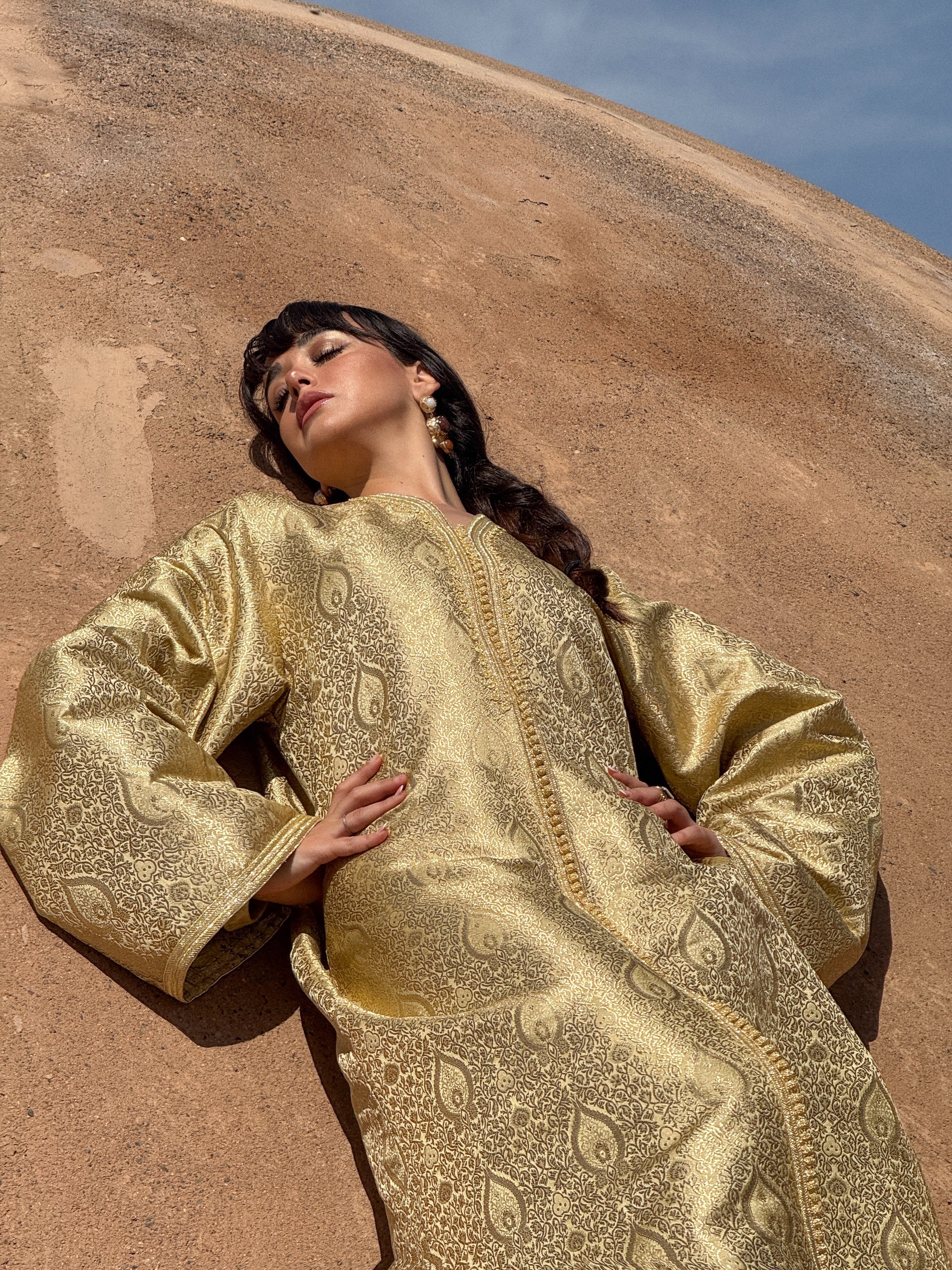 FERIAL SILK BROCADE KAFTAN