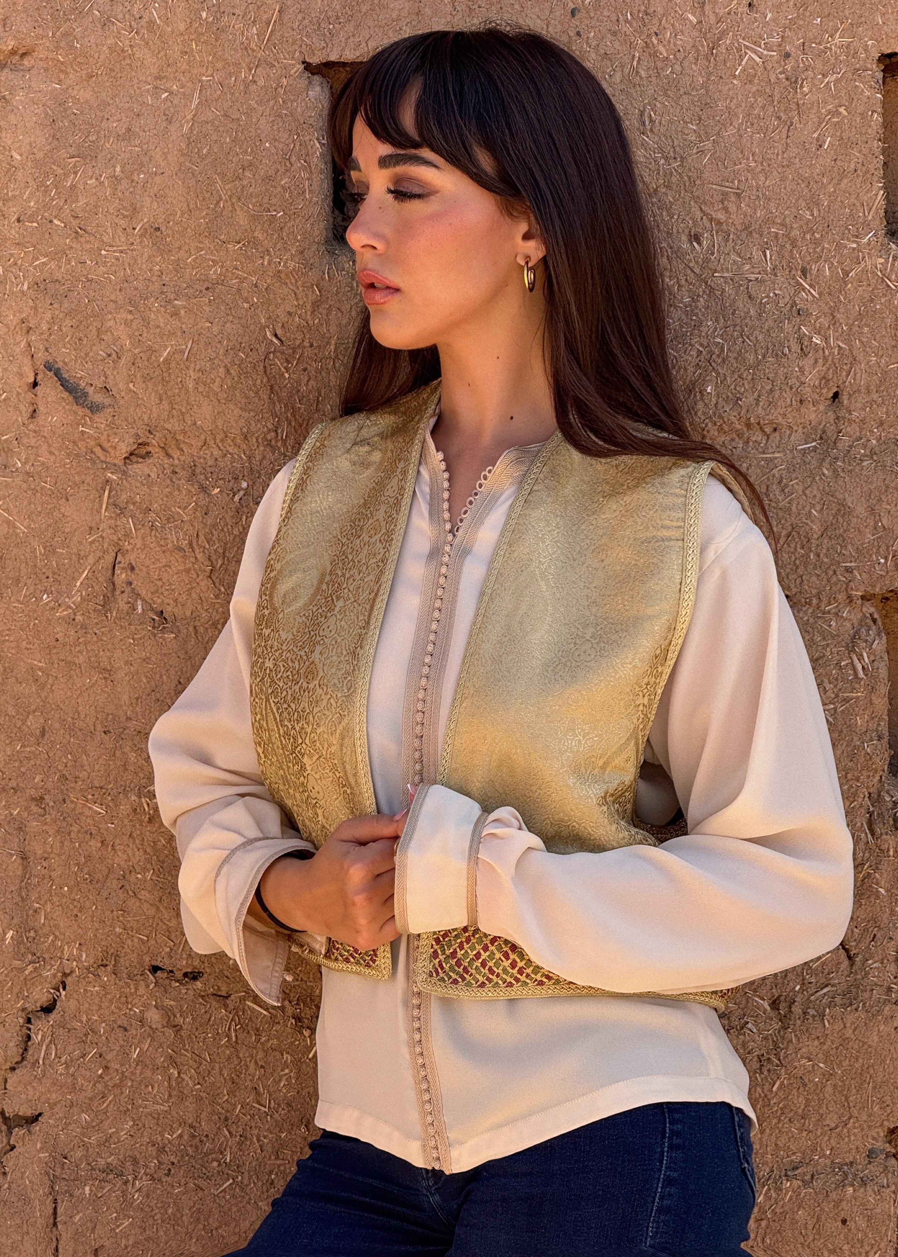 EMAD SILK BROCADE GILET
