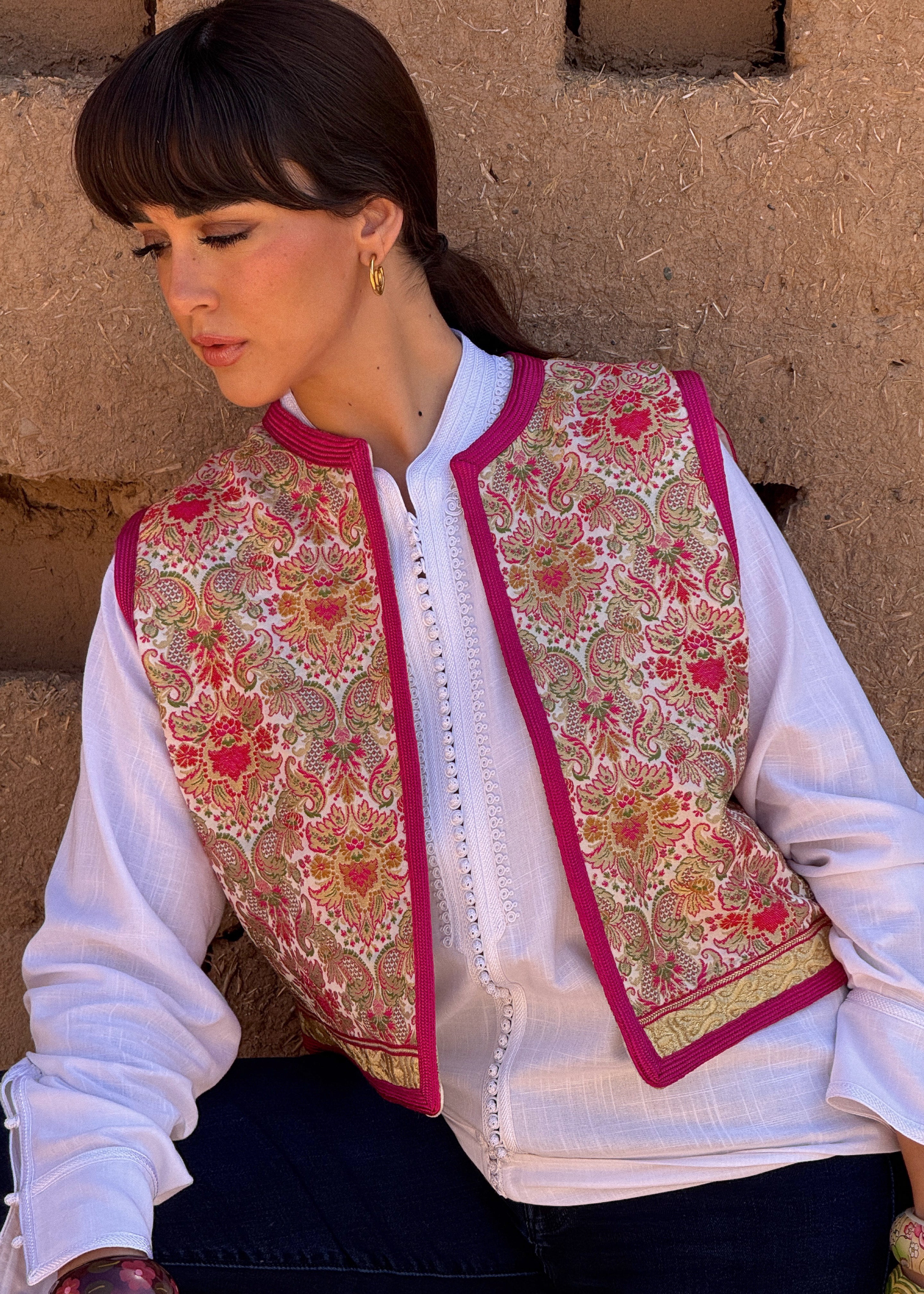 LABIB SILK BROCADE GILET