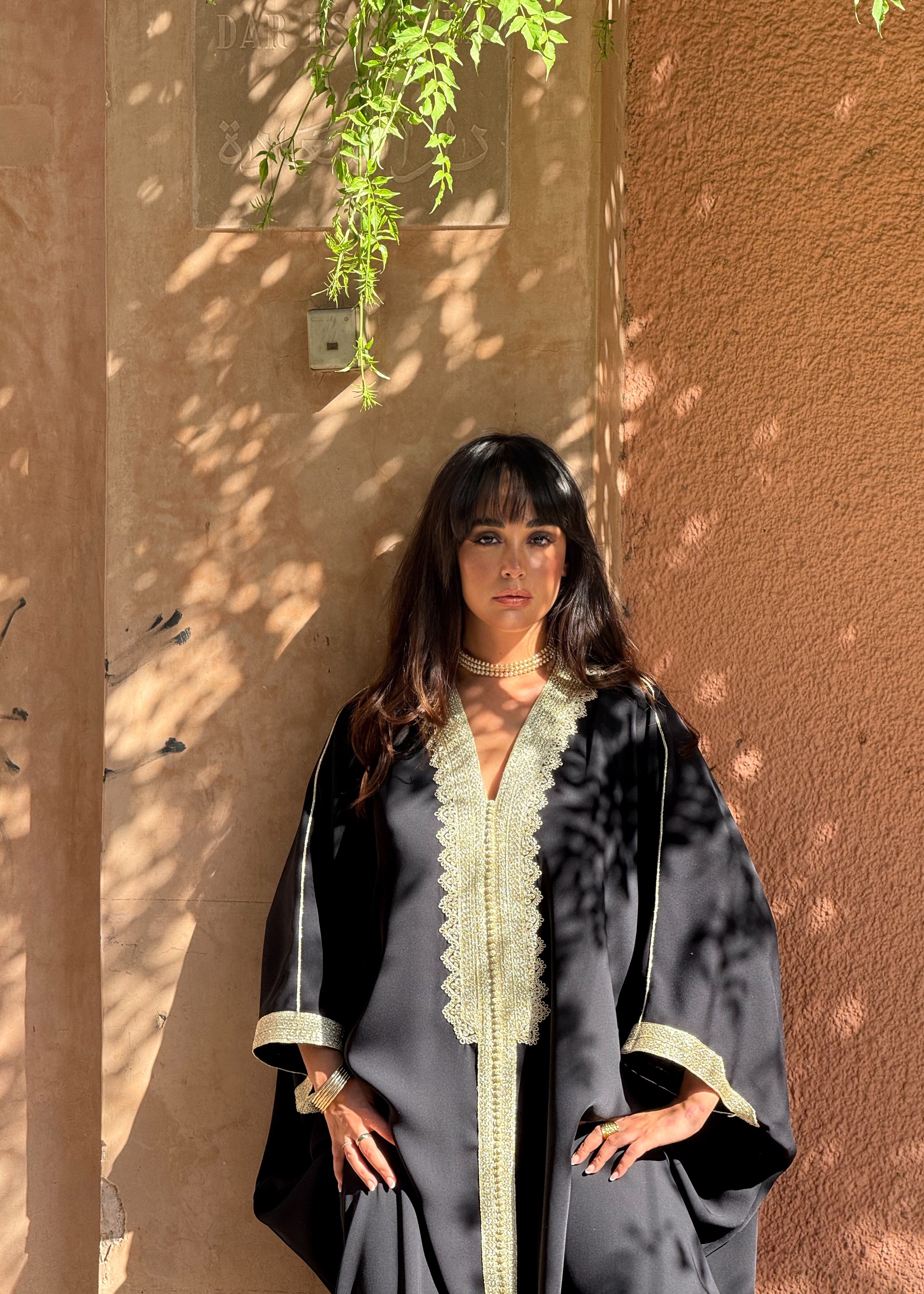 AFAF OVERSIZED CREPE KAFTAN HAND EMBROIDERED