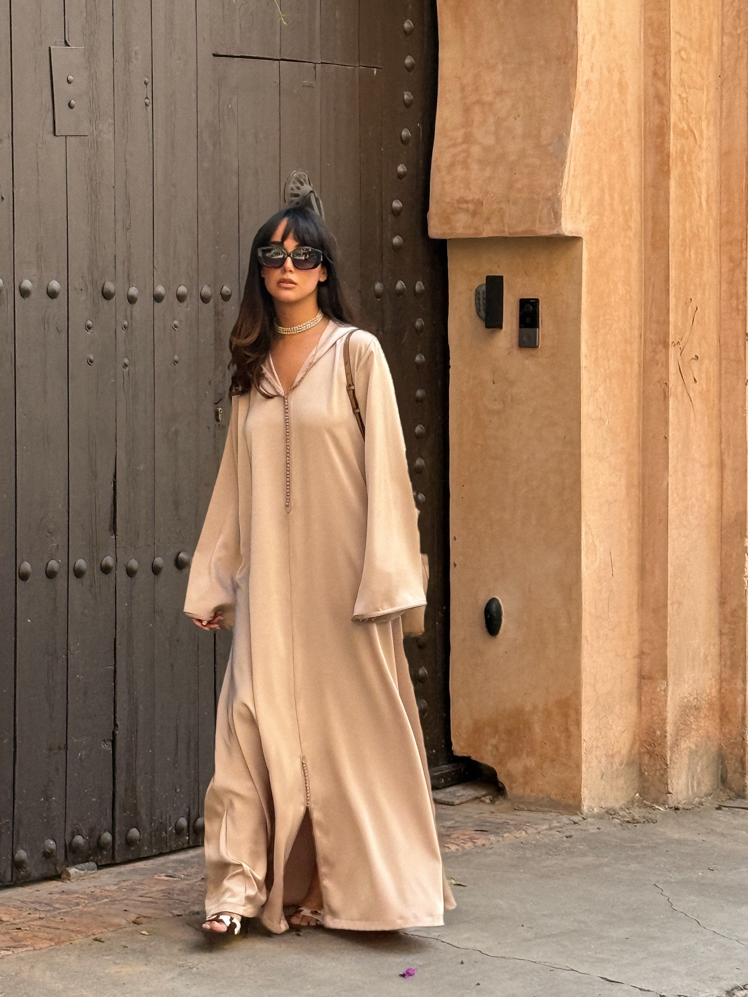 ABIR TONE-ON-TONE MINIMAL DJELLABA