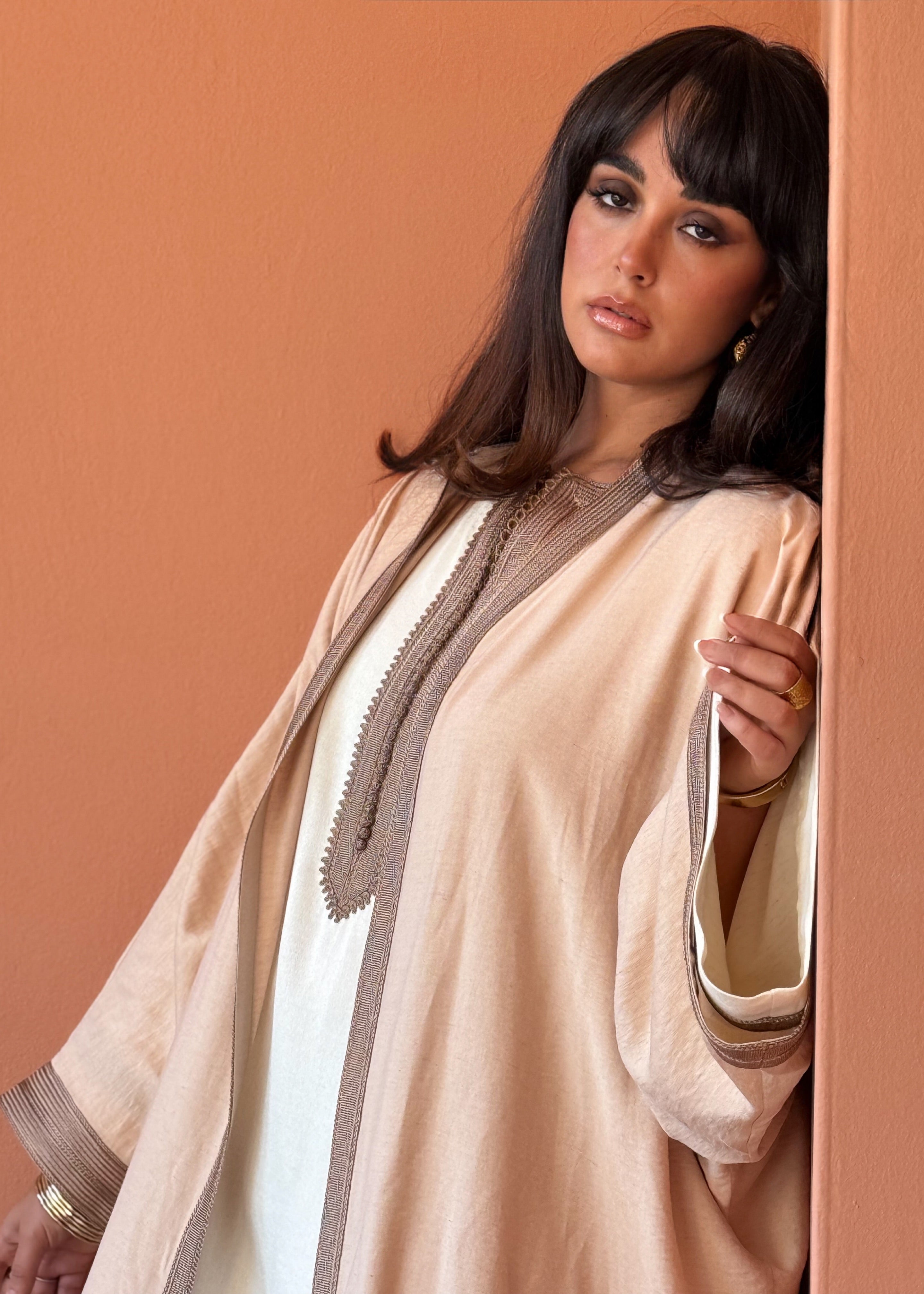 DIMAH TWO-PIECE LINEN SET HAND EMBROIDERED