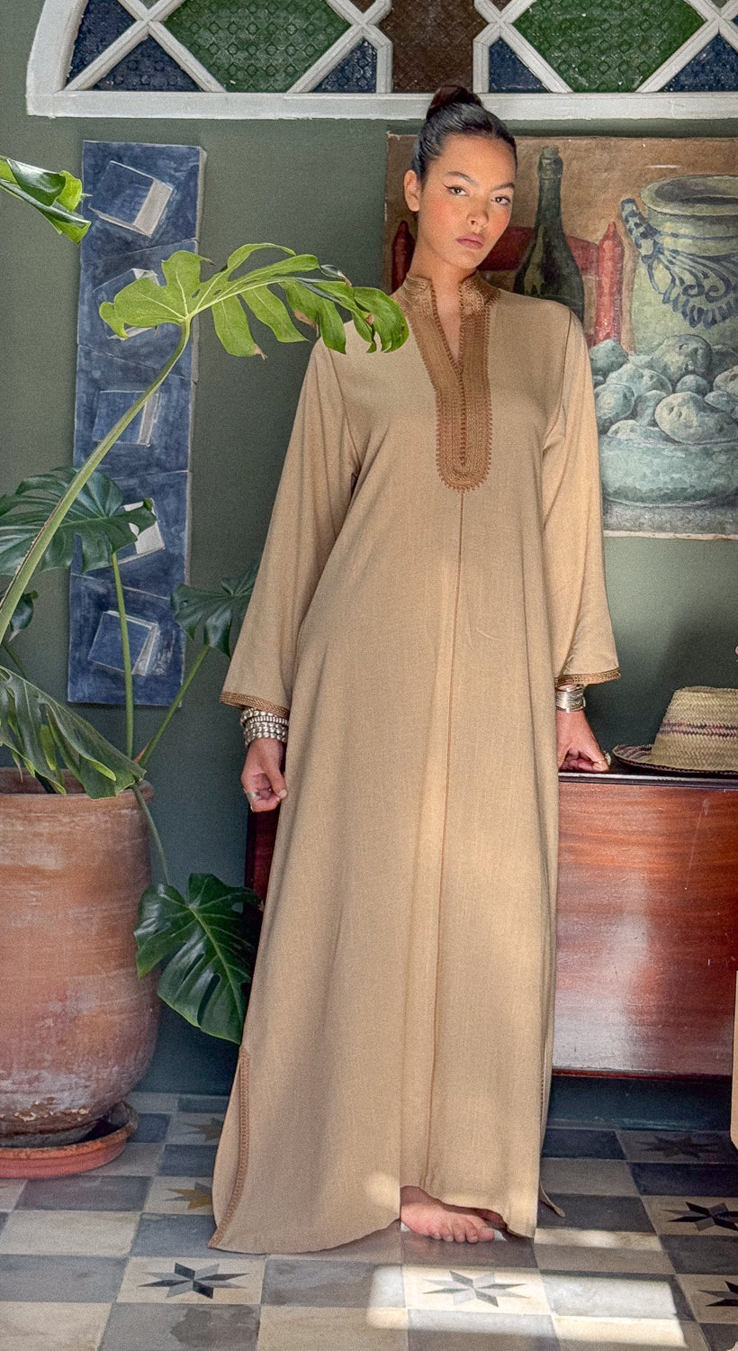 DHALIDA LINEN KAFTAN