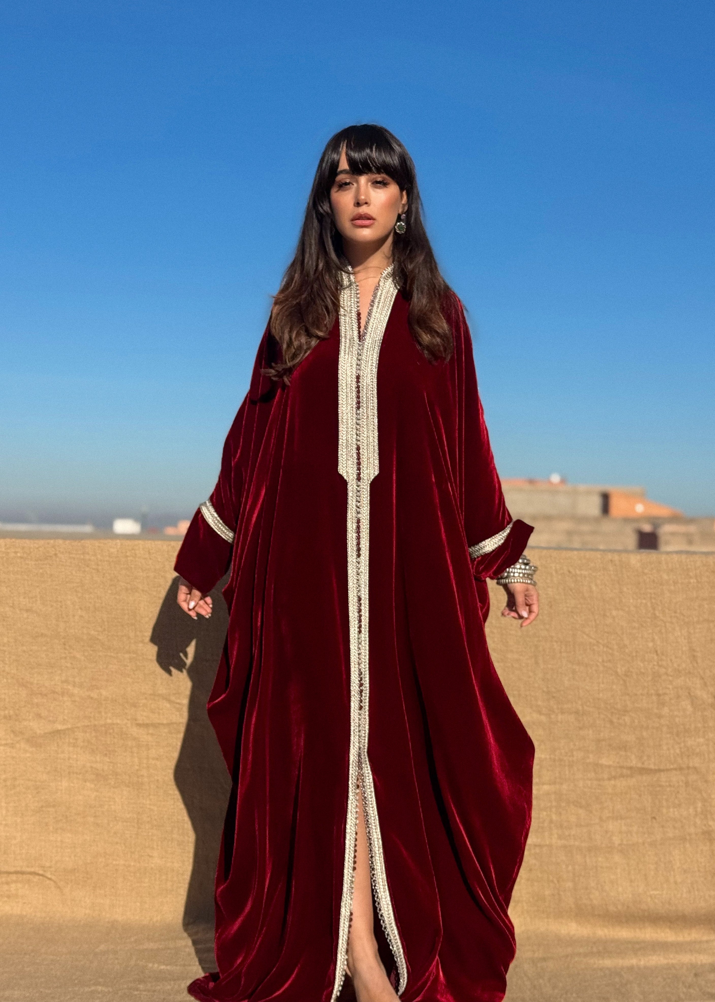 SHAHAD SILK VELVET KAFTAN