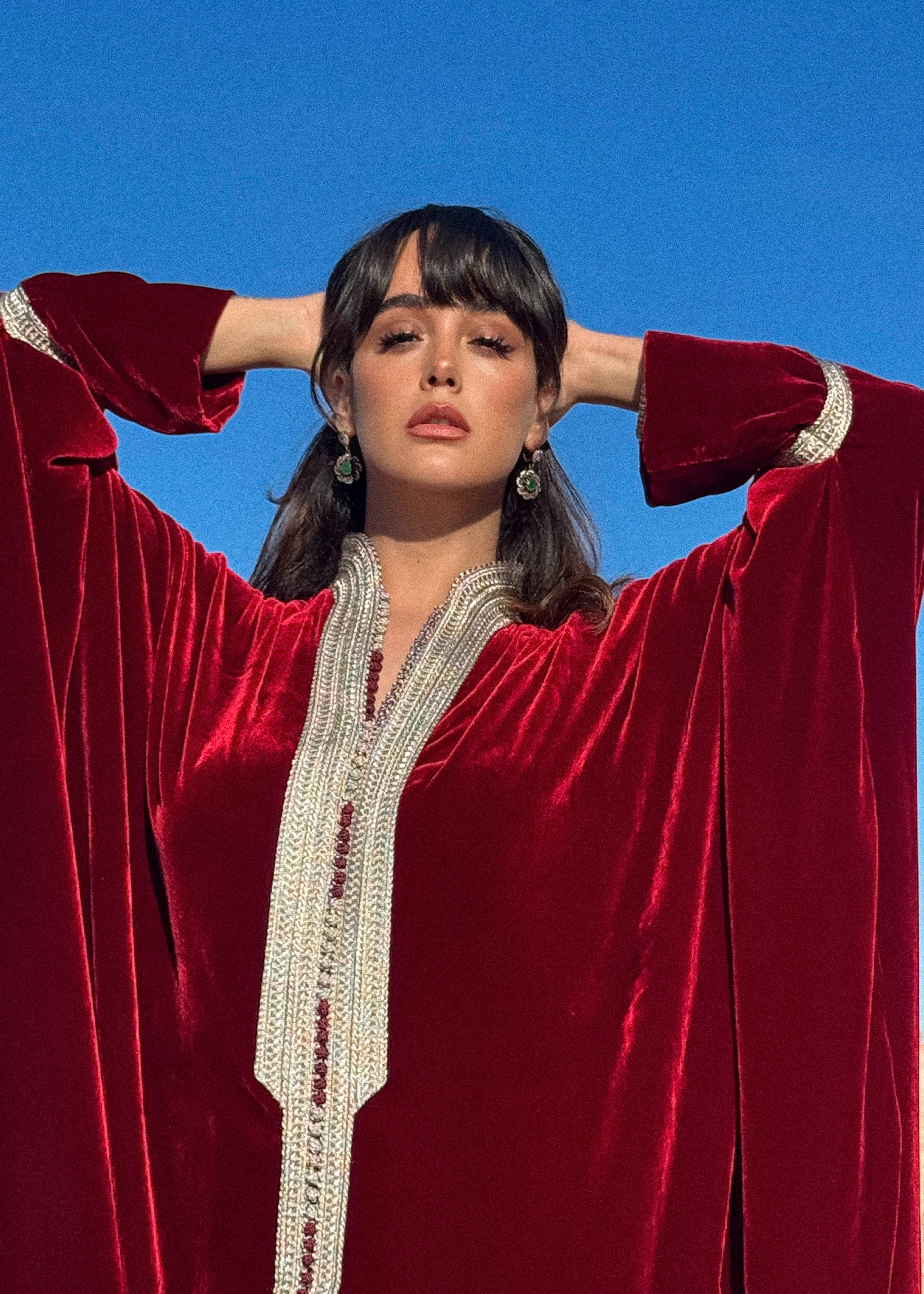 SHAHAD SILK VELVET KAFTAN