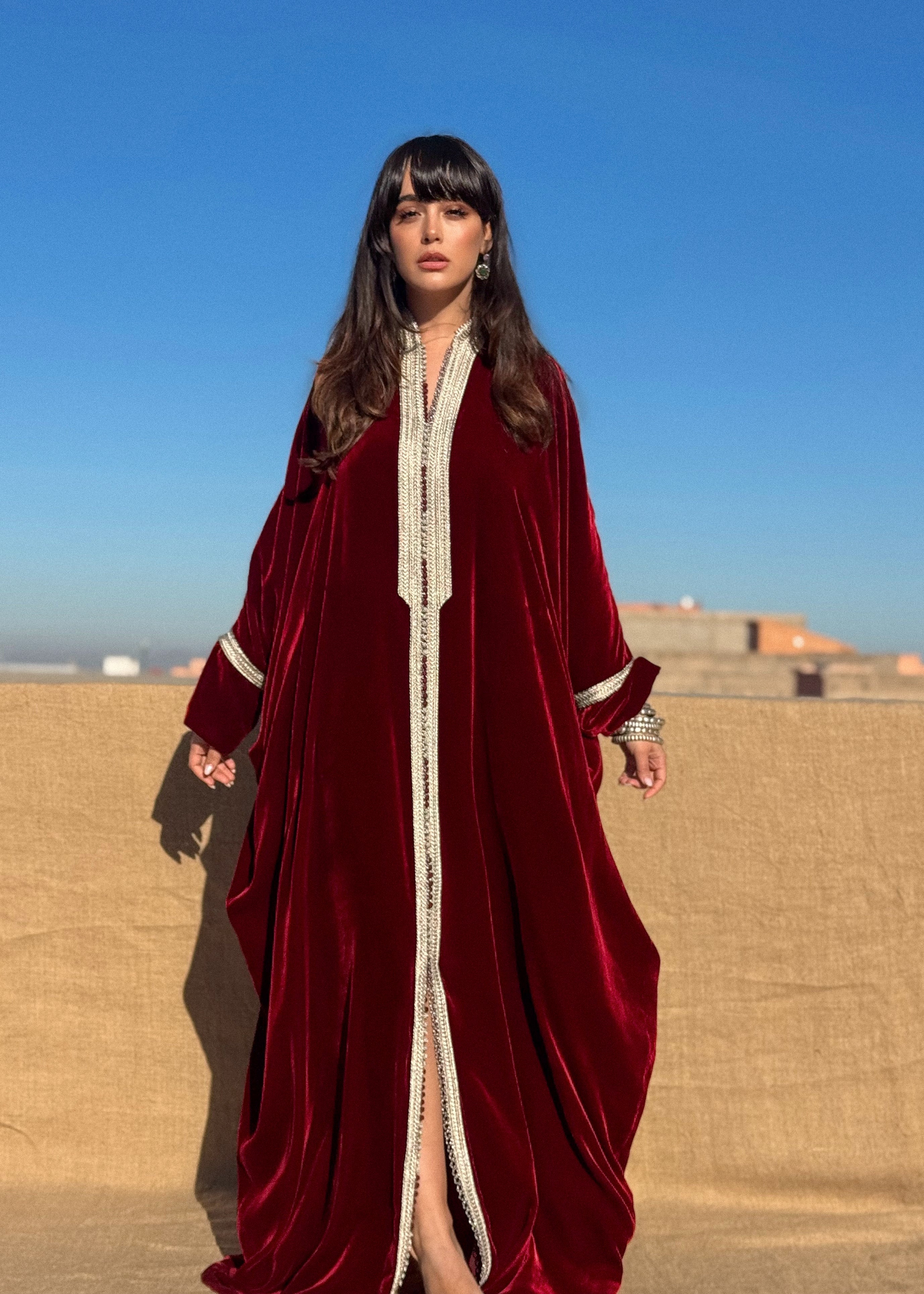 SHAHAD SILK VELVET KAFTAN
