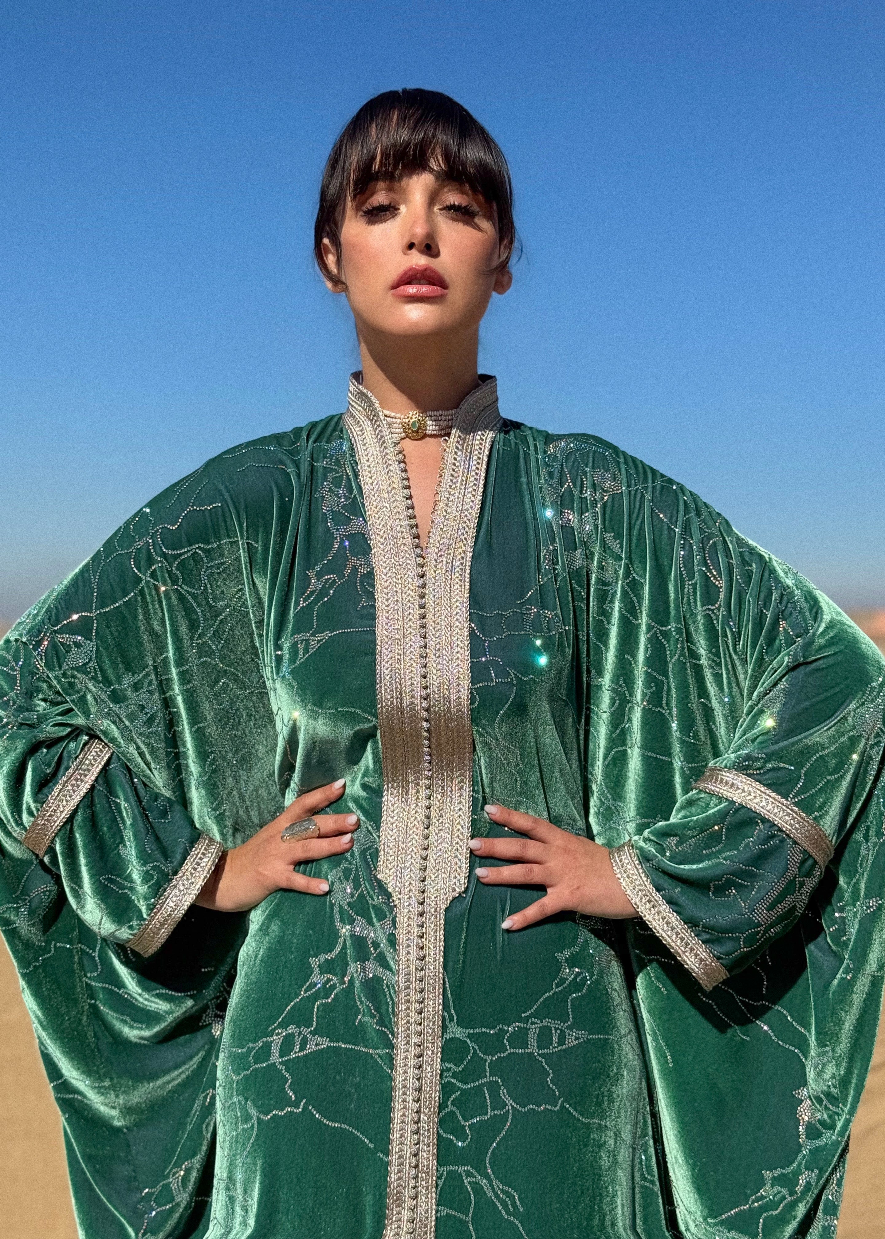 SAMAR SILK VELVET KAFTAN