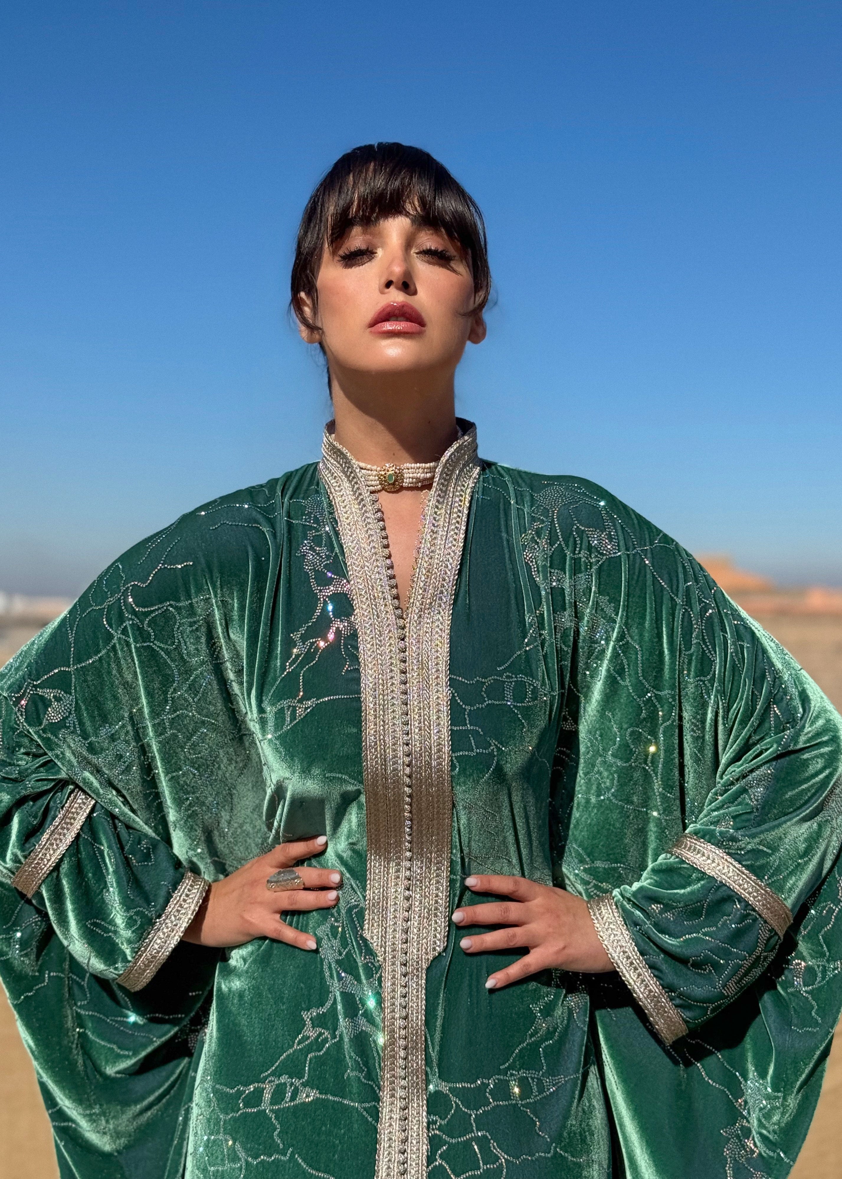 SAMAR SILK VELVET KAFTAN