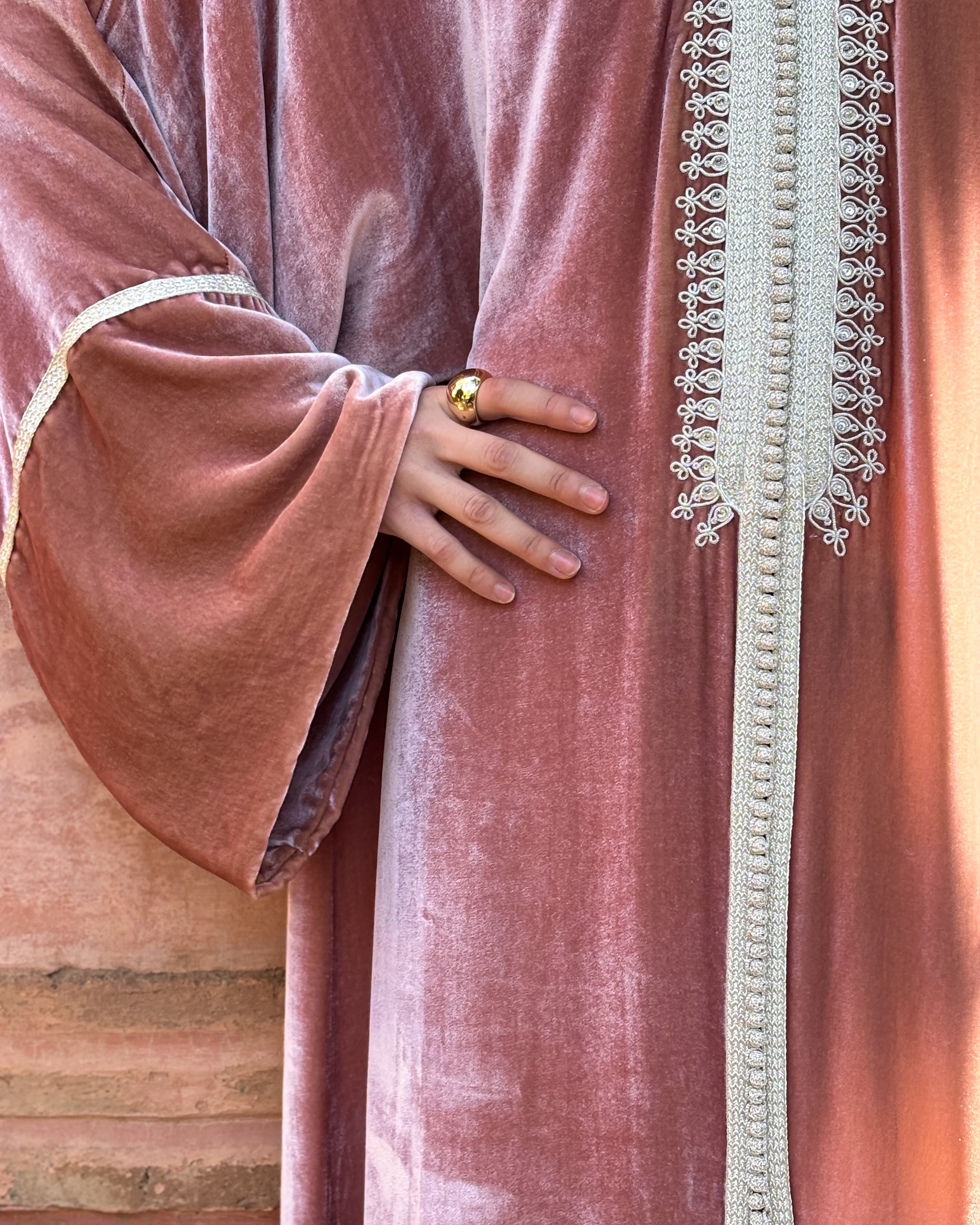 SERENE SILK VELVET KAFTAN